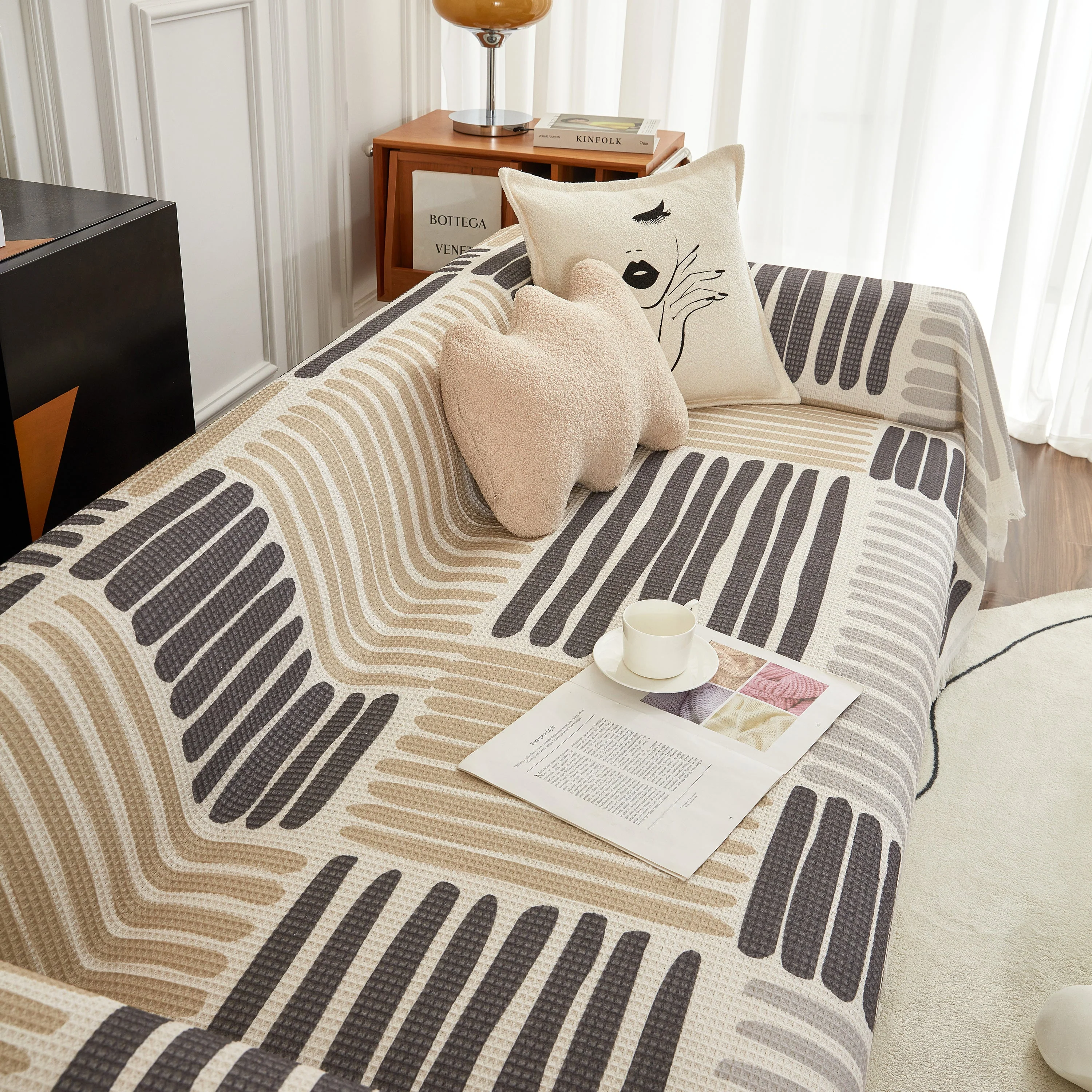 Cotton Sofa Blanket Cover, Throw Blanket Couch Protector, Extra Large Blanket to Cover Couch - Image 11