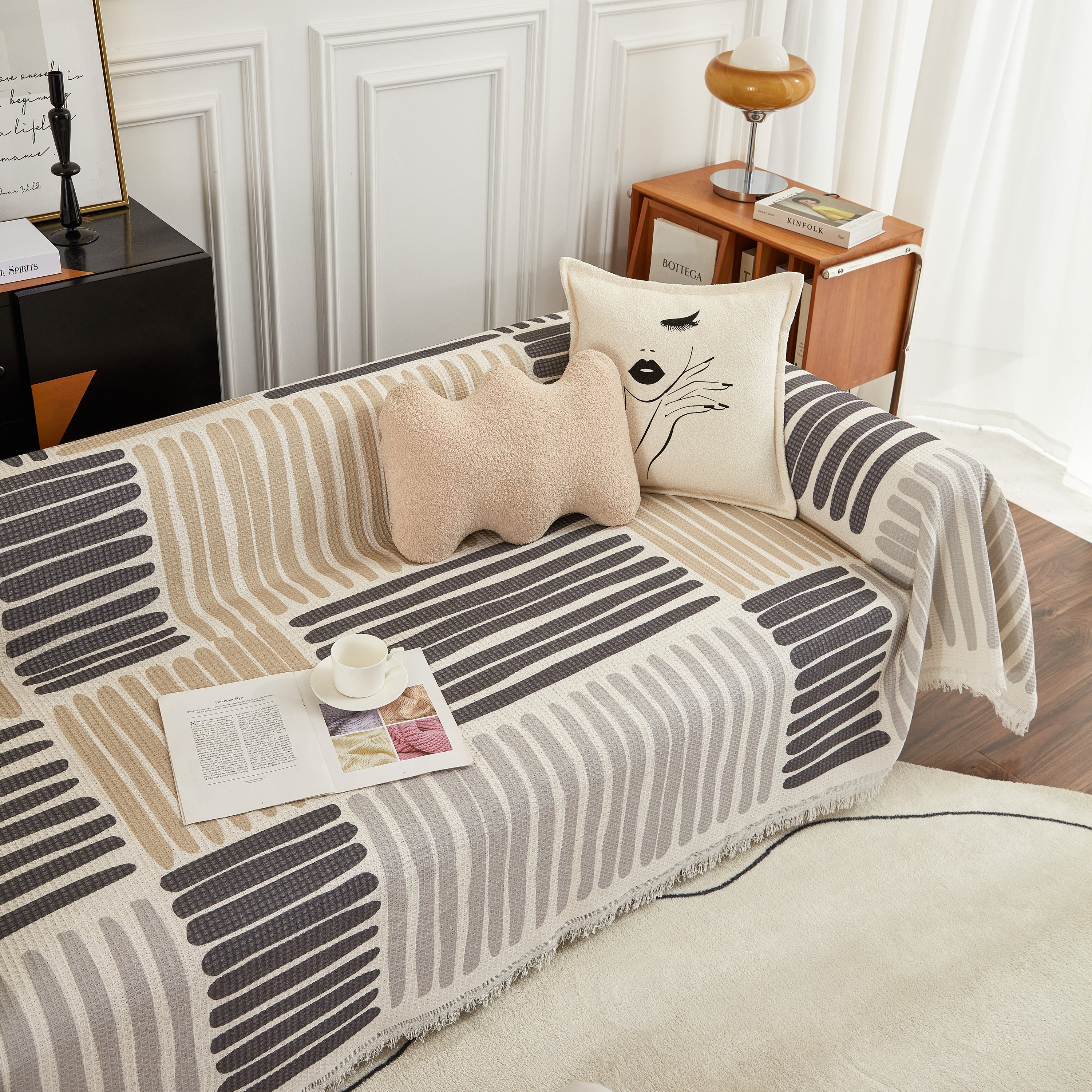 Cotton Sofa Blanket Cover, Throw Blanket Couch Protector, Extra Large Blanket to Cover Couch - Image 16