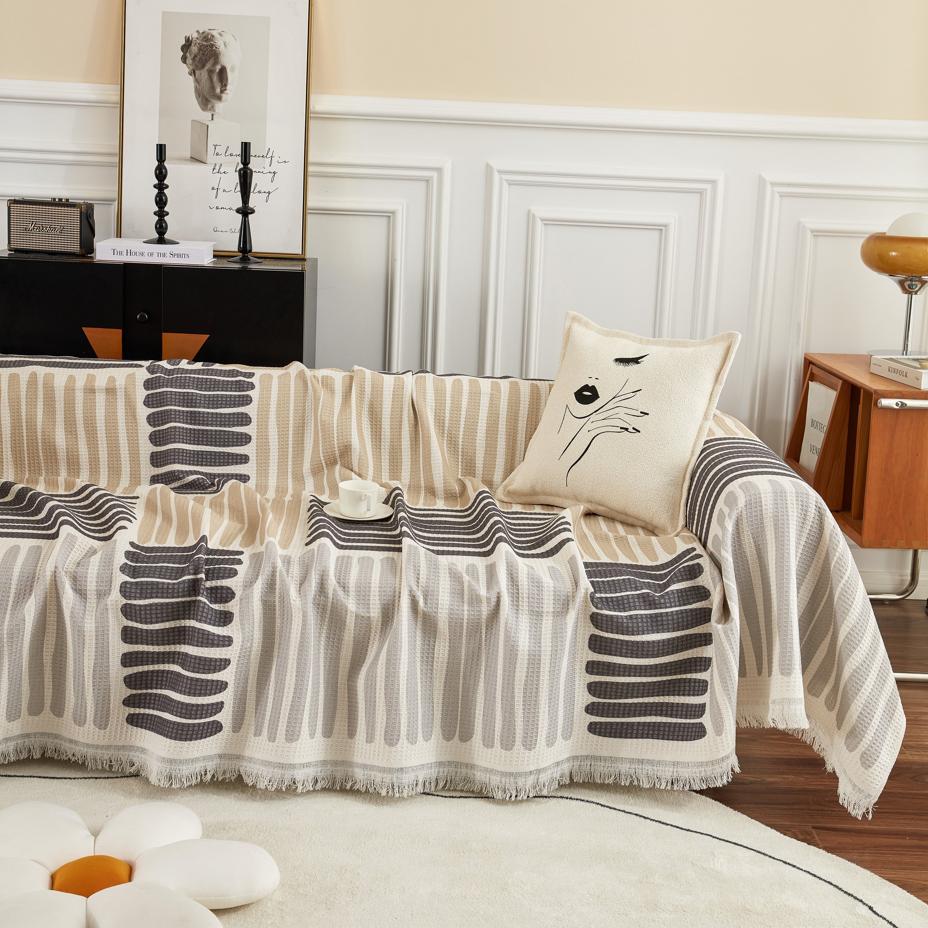 Cotton Sofa Blanket Cover, Throw Blanket Couch Protector, Extra Large Blanket to Cover Couch - Image 19