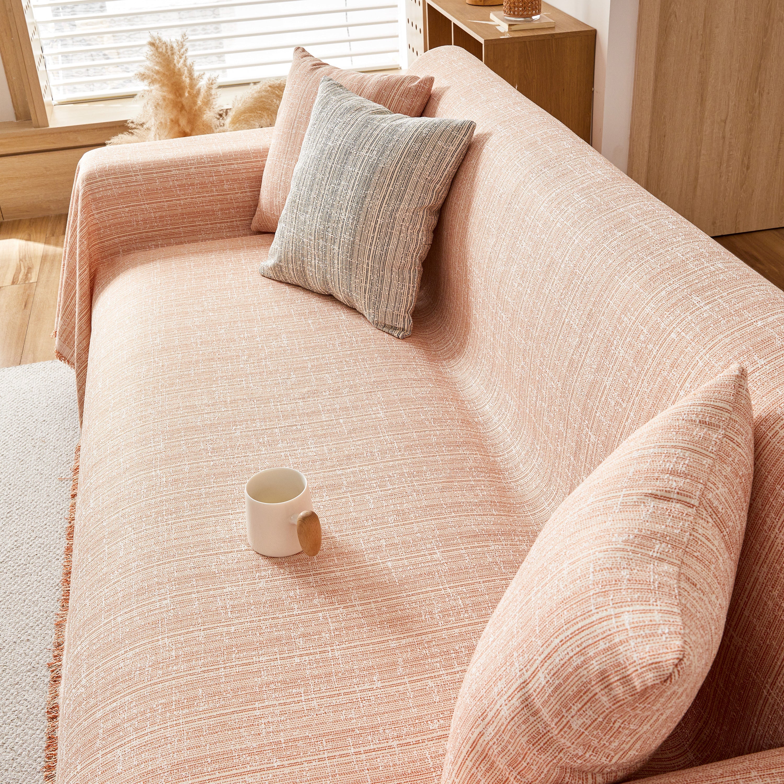 Couch Cover Blanket Couch Covers for Most Shape Sofas Washable Durable Sofa Throw Cover with Tassels - Image 28