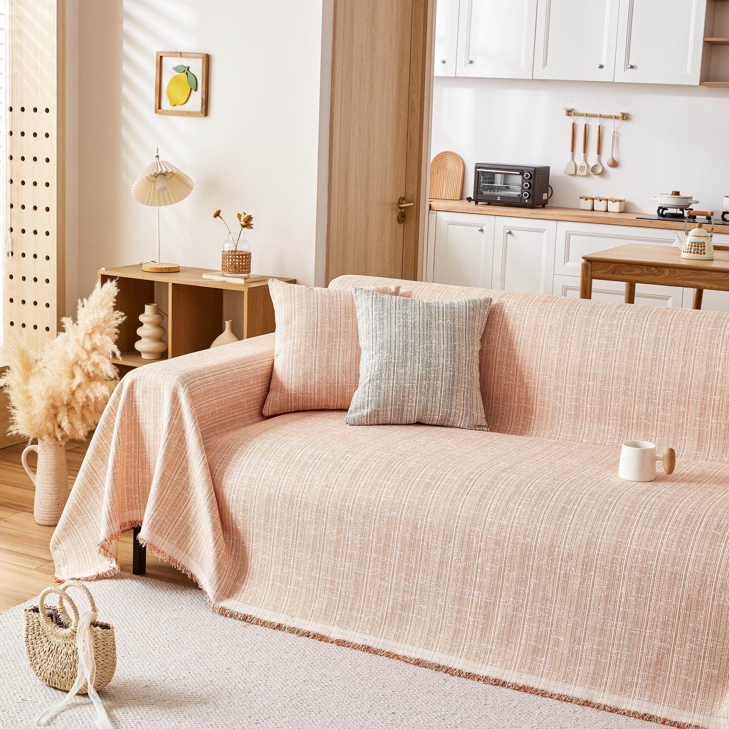 Couch Cover Blanket Couch Covers for Most Shape Sofas Washable Durable Sofa Throw Cover with Tassels - Image 36