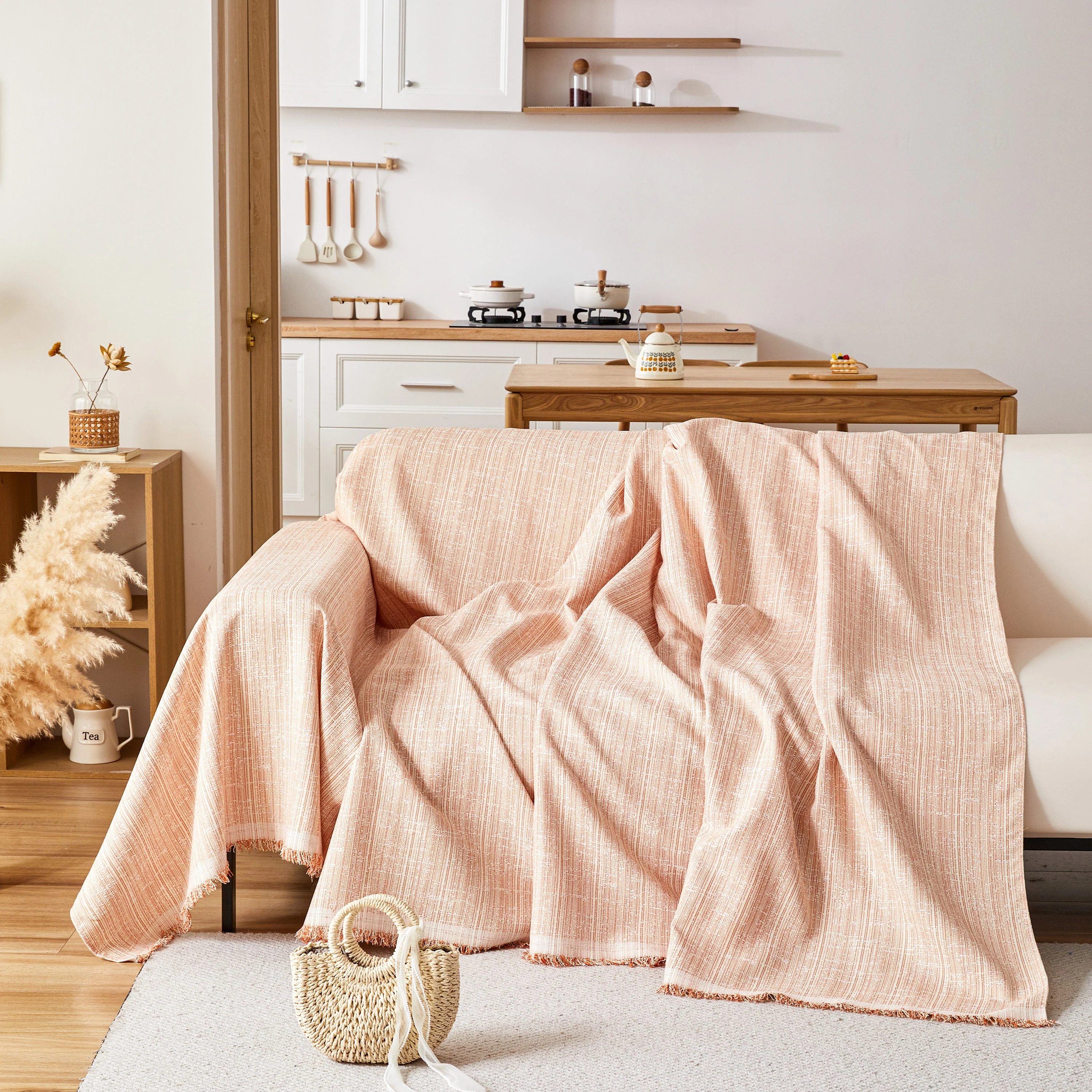 Couch Cover Blanket Couch Covers for Most Shape Sofas Washable Durable Sofa Throw Cover with Tassels - Image 42