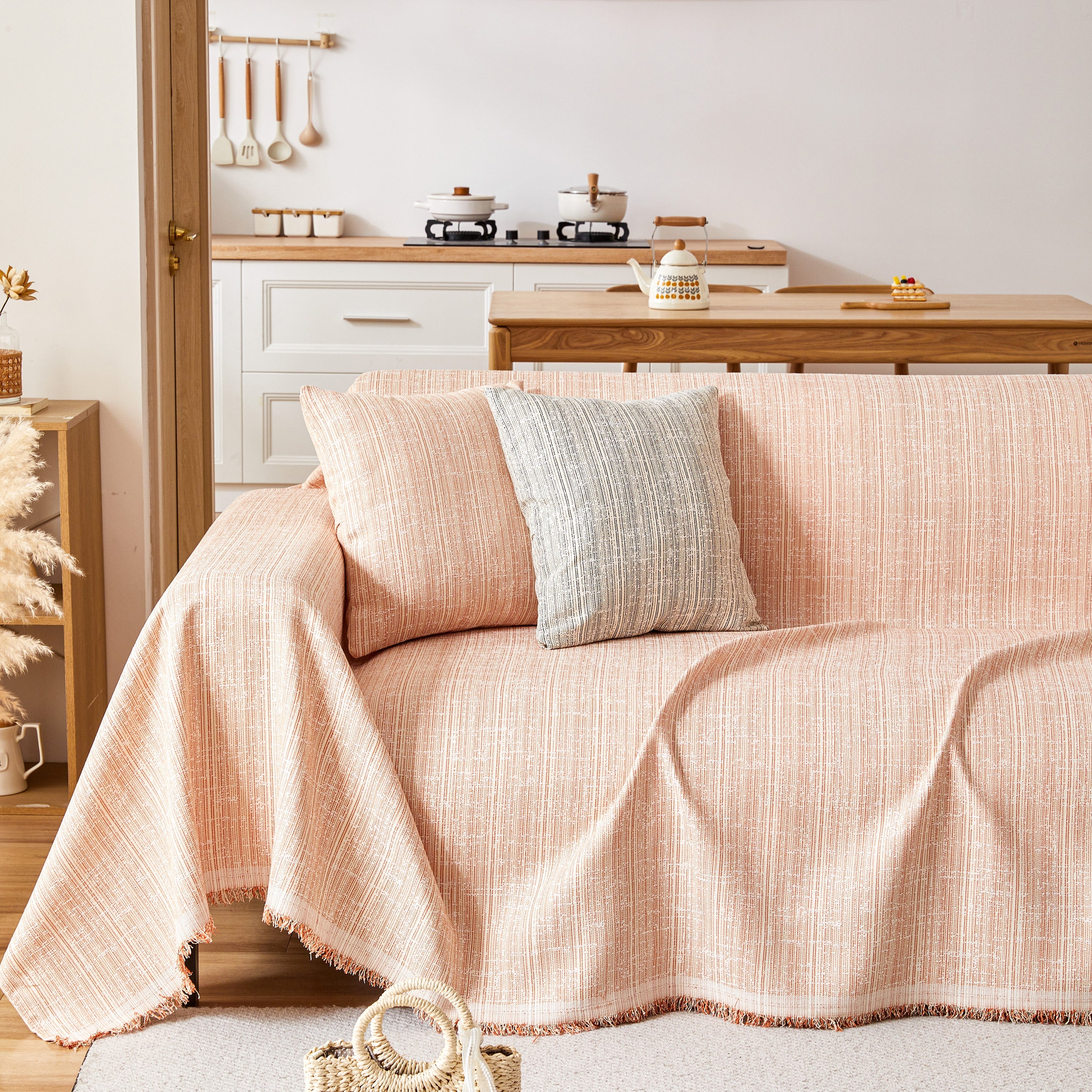 Couch Cover Blanket Couch Covers for Most Shape Sofas Washable Durable Sofa Throw Cover with Tassels - Image 43
