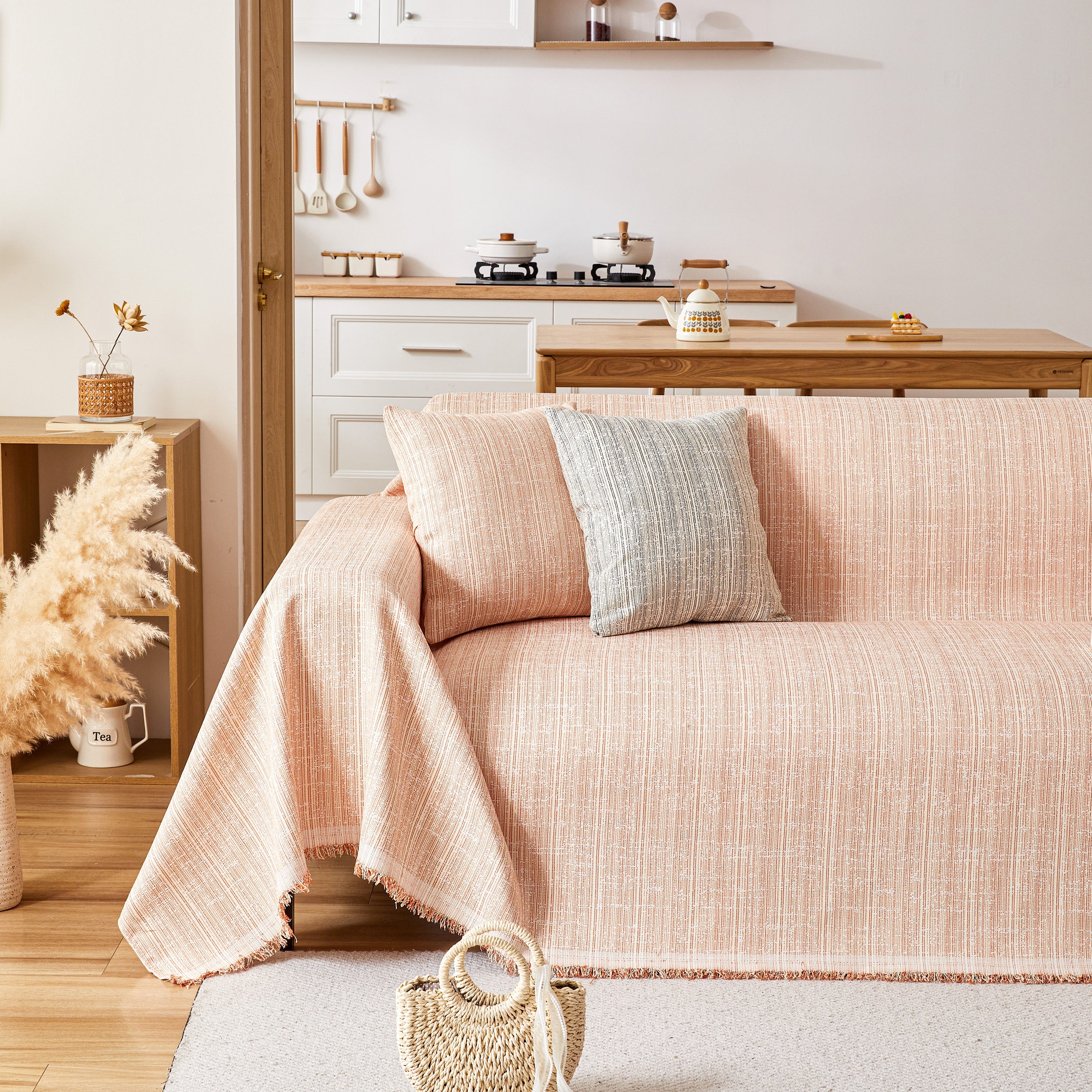 Couch Cover Blanket Couch Covers for Most Shape Sofas Washable Durable Sofa Throw Cover with Tassels - Image 44