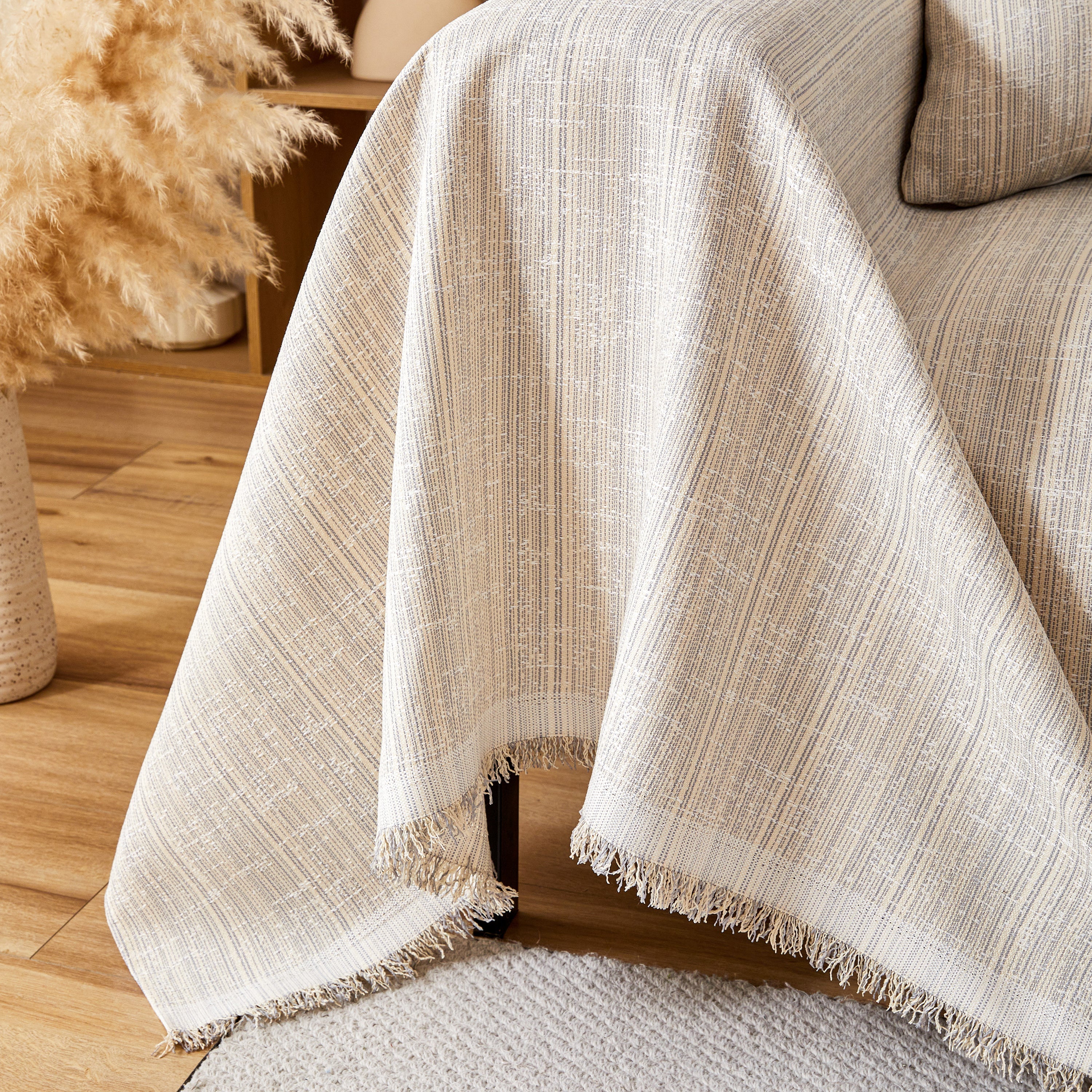 Couch Cover Blanket Couch Covers for Most Shape Sofas Washable Durable Sofa Throw Cover with Tassels - Image 8
