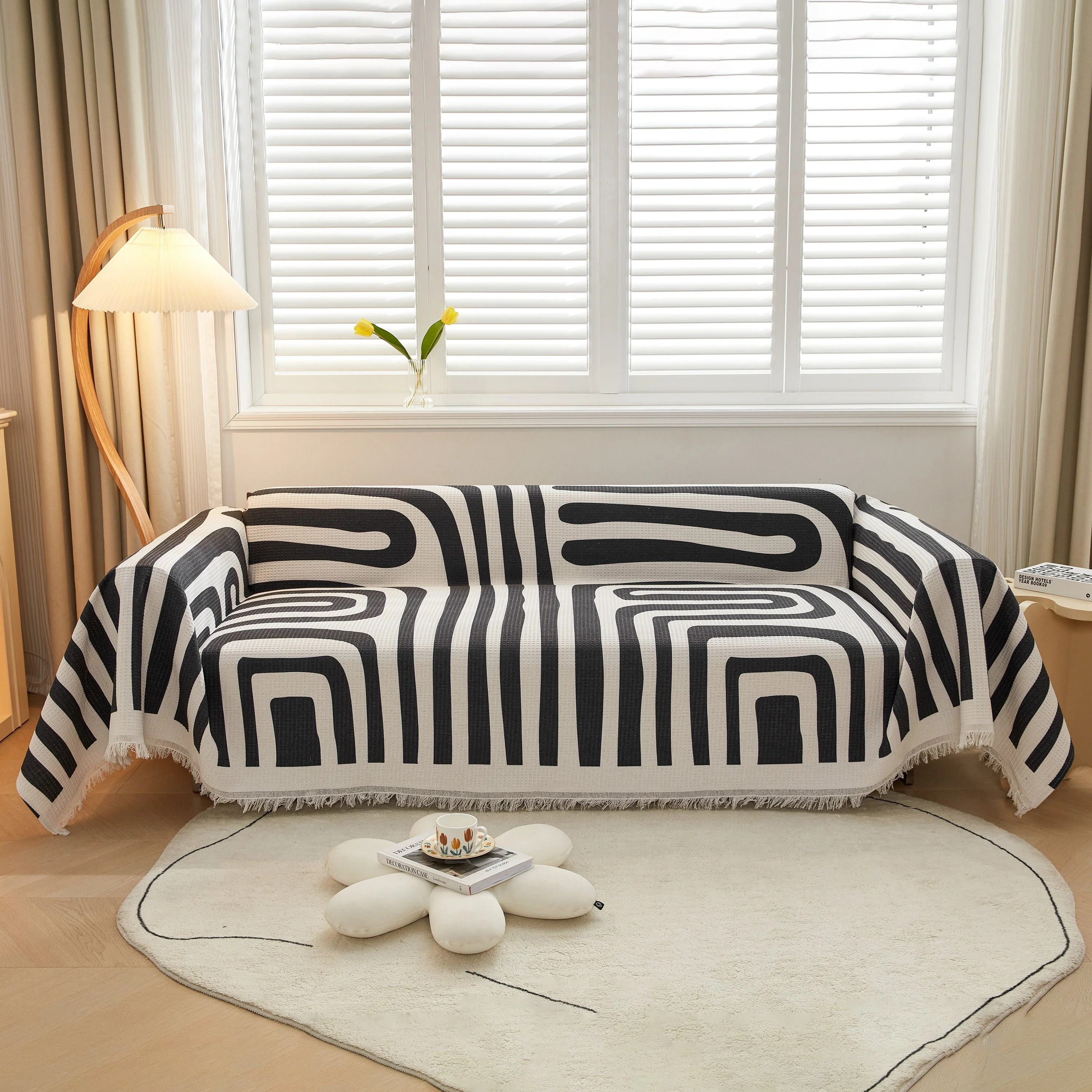 Couch Cover for Most Shape Sofas, Waffle Lattice Sofa Cover Throw, Washable Furniture Covers for Pets - Image 15