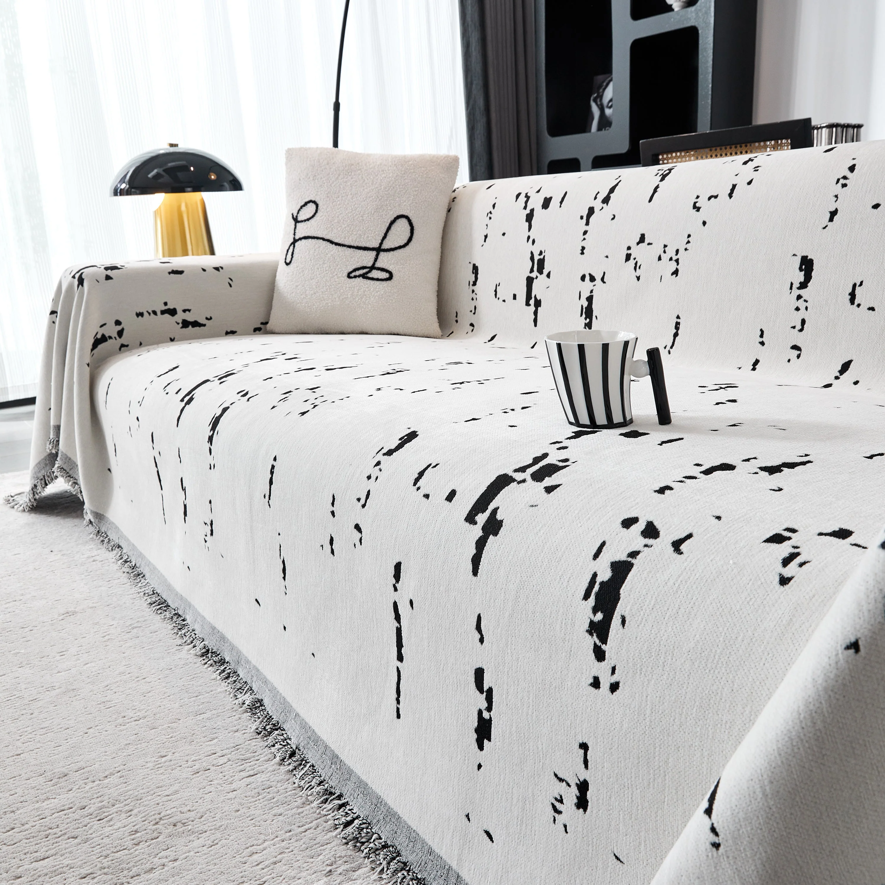 Couch Cover Reversible Chenille Sofa Slipcover for Sectional Multi-Use Decorative Couch Protector - Image 15
