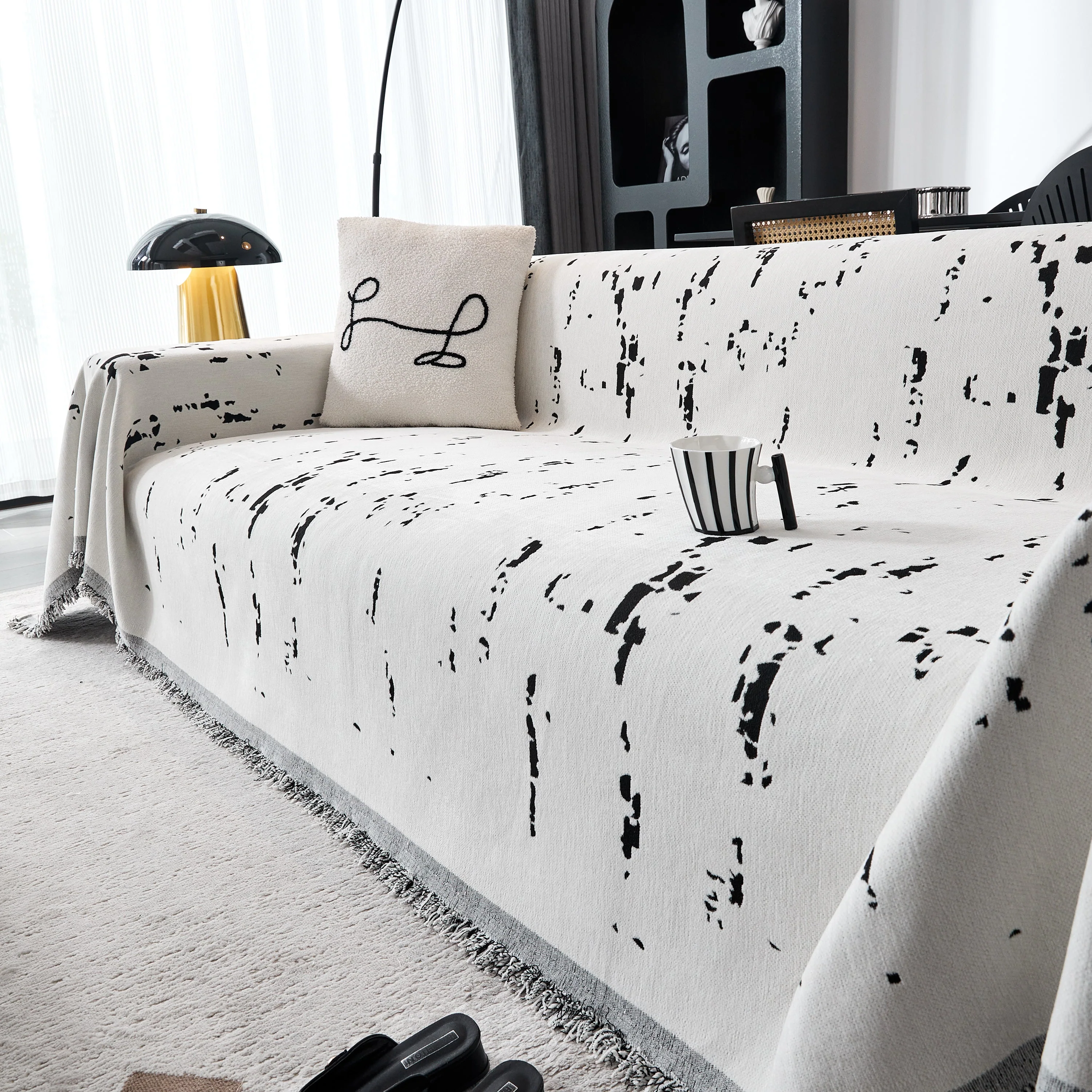 Couch Cover Reversible Chenille Sofa Slipcover for Sectional Multi-Use Decorative Couch Protector - Image 16