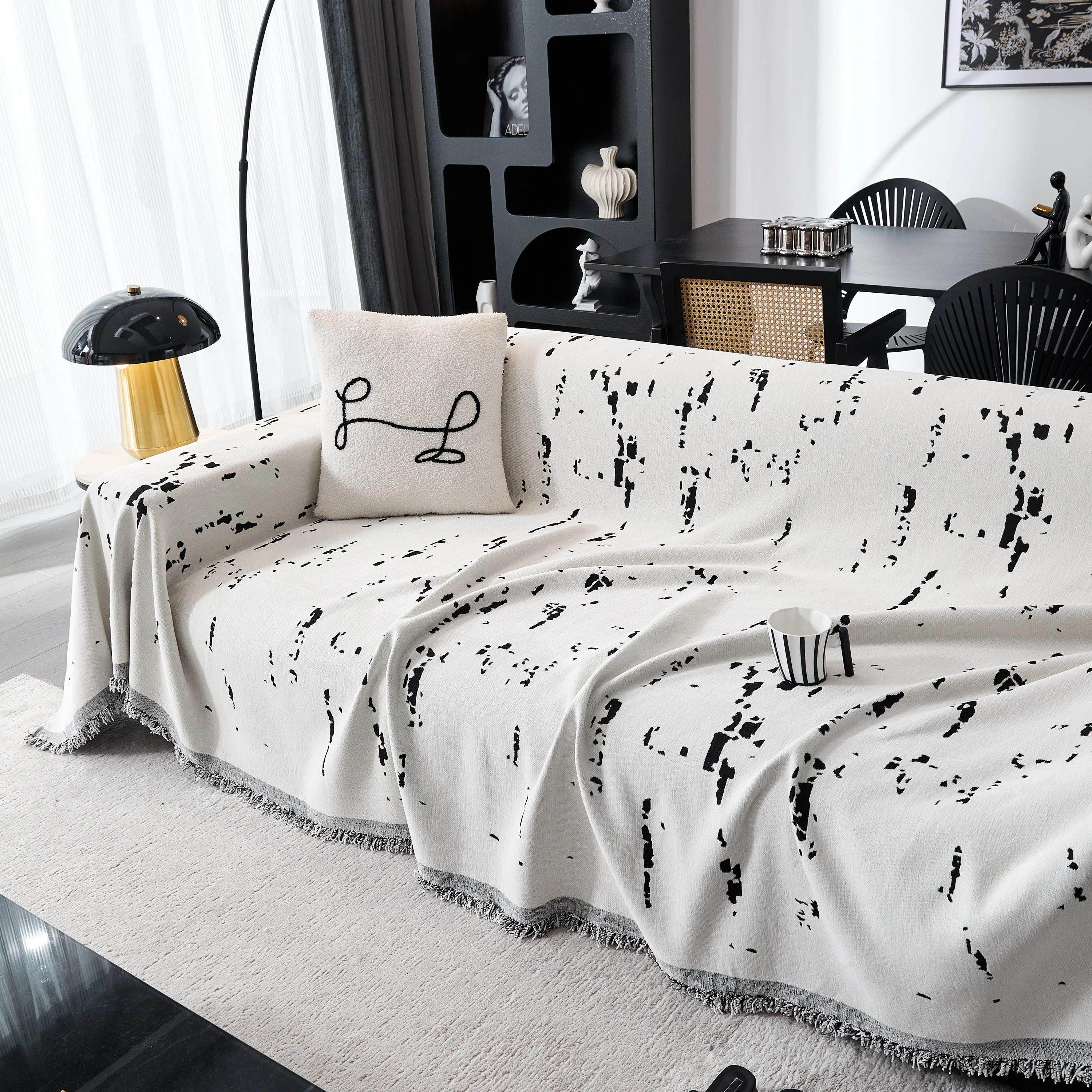 Couch Cover Reversible Chenille Sofa Slipcover for Sectional Multi-Use Decorative Couch Protector - Image 19