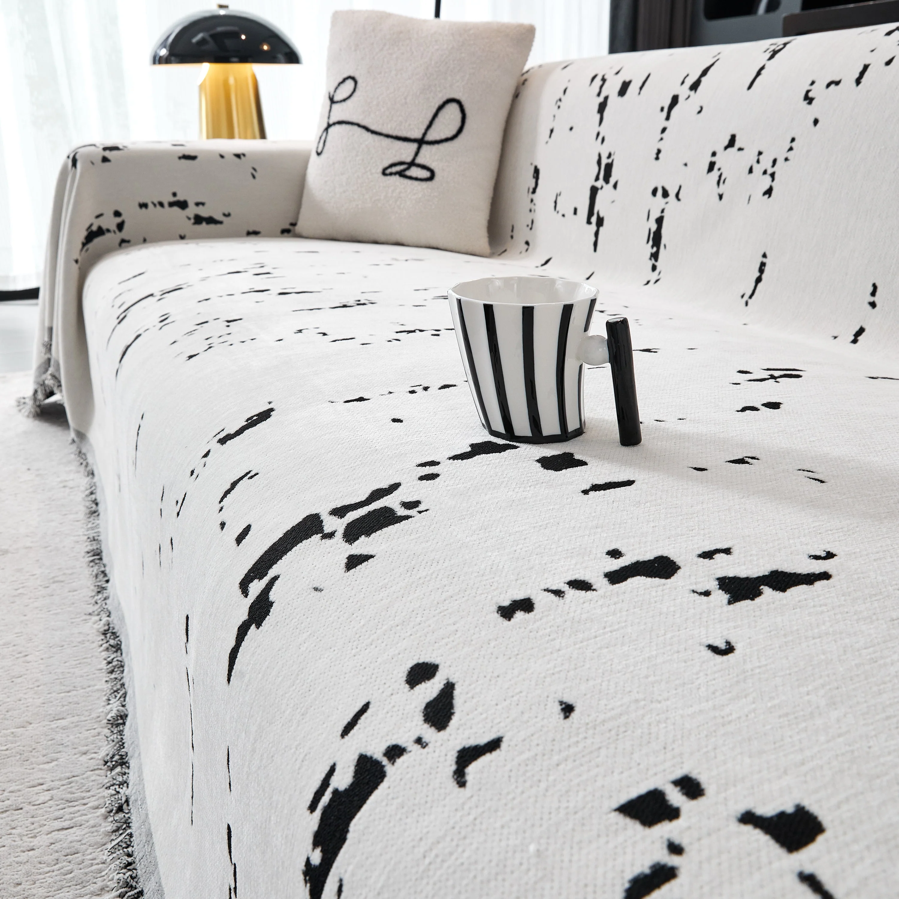 Couch Cover Reversible Chenille Sofa Slipcover for Sectional Multi-Use Decorative Couch Protector - Image 21