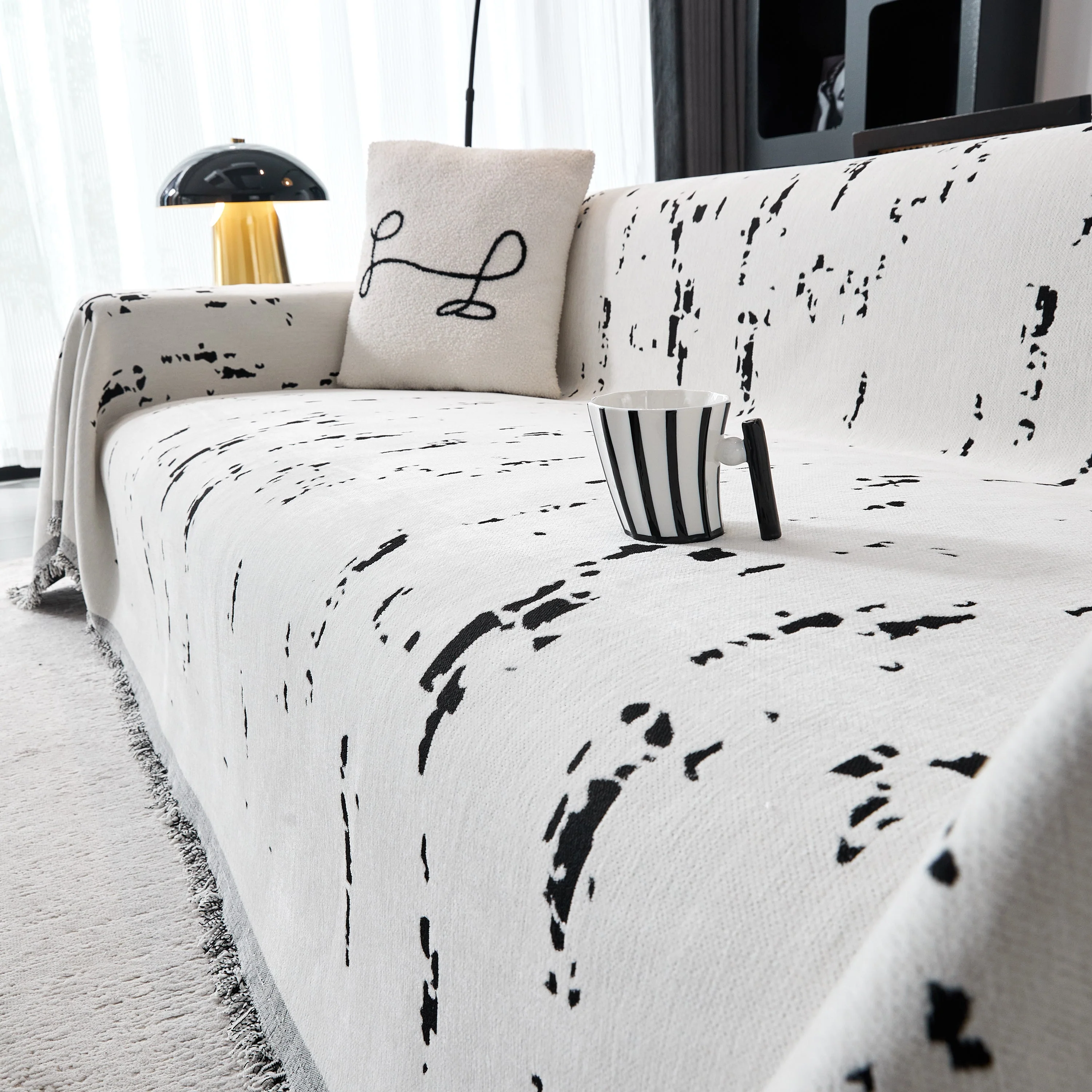 Couch Cover Reversible Chenille Sofa Slipcover for Sectional Multi-Use Decorative Couch Protector - Image 22