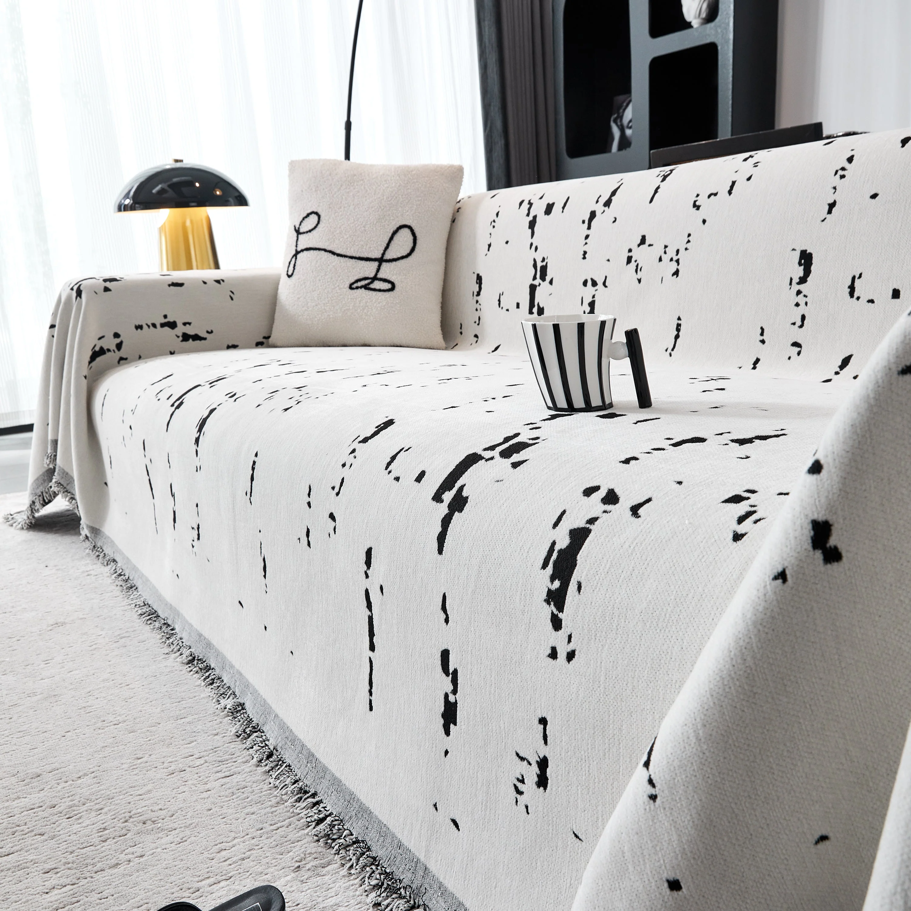 Couch Cover Reversible Chenille Sofa Slipcover for Sectional Multi-Use Decorative Couch Protector - Image 23