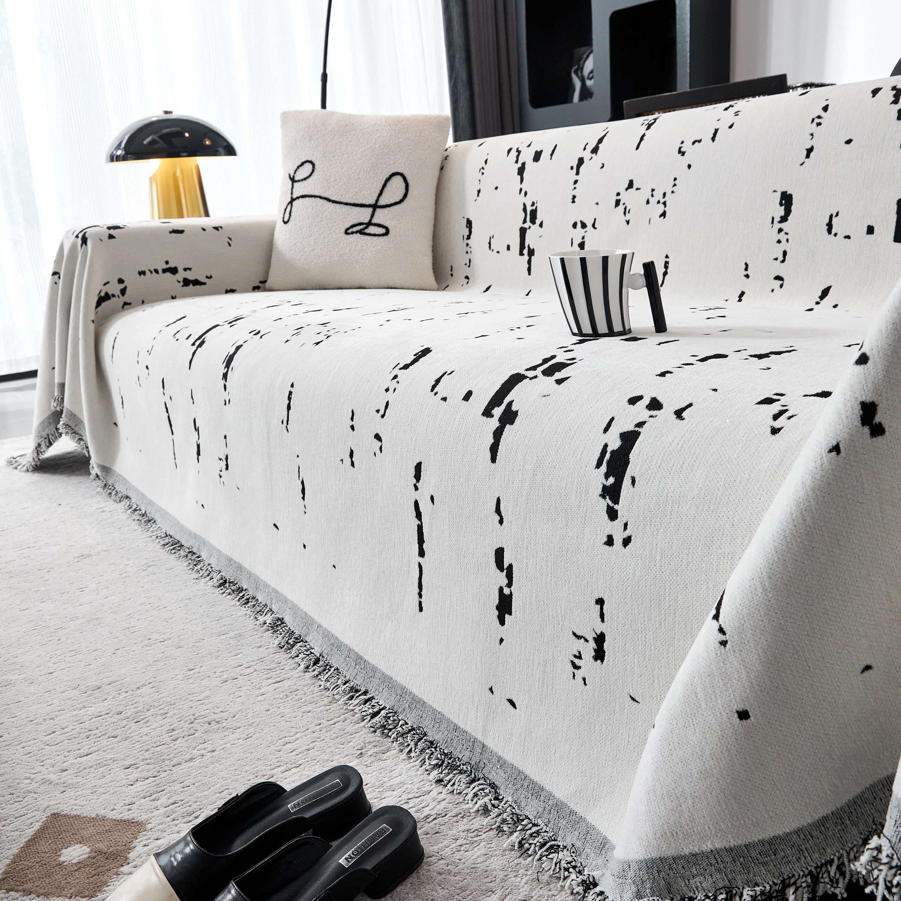 Couch Cover Reversible Chenille Sofa Slipcover for Sectional Multi-Use Decorative Couch Protector - Image 24