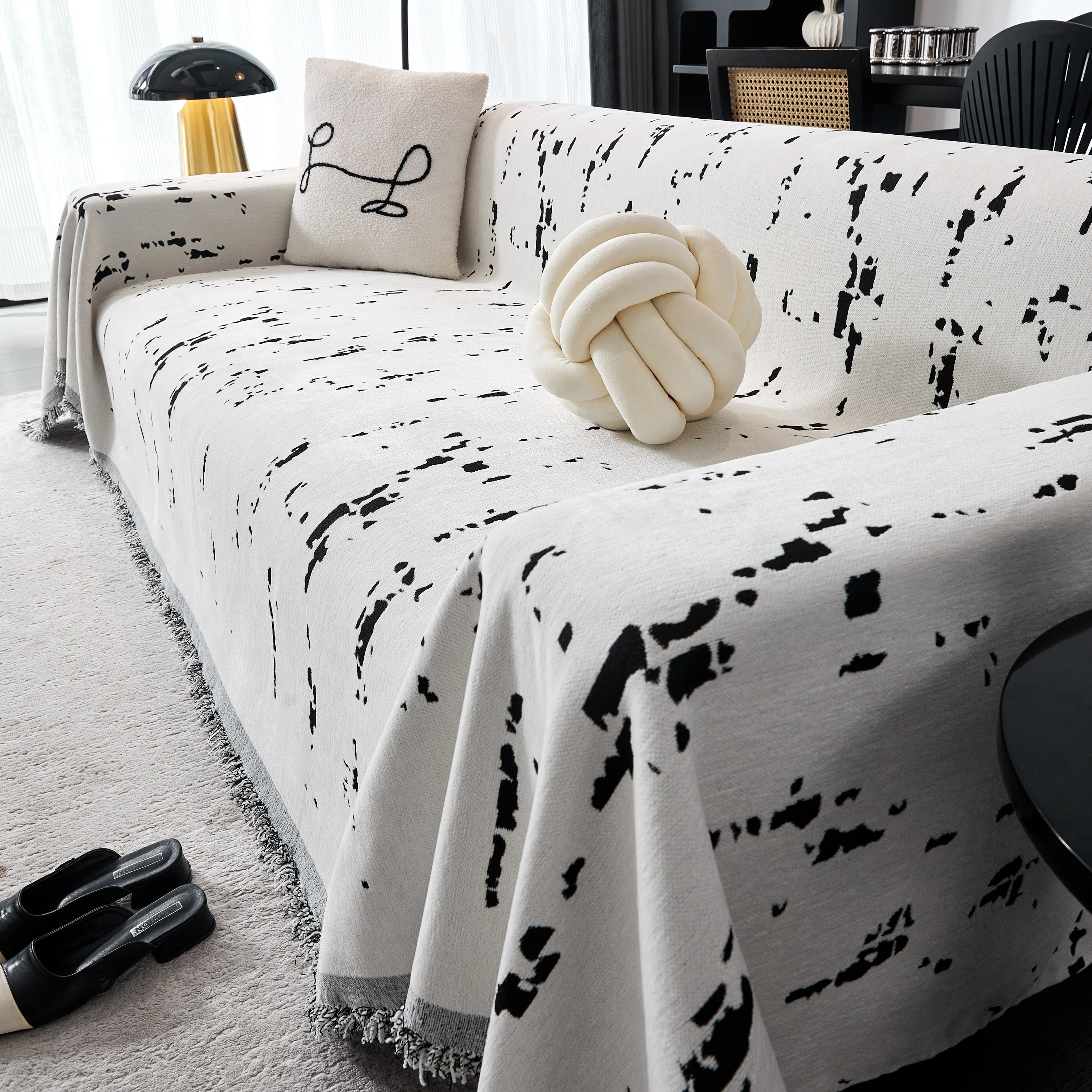 Couch Cover Reversible Chenille Sofa Slipcover for Sectional Multi-Use Decorative Couch Protector - Image 25