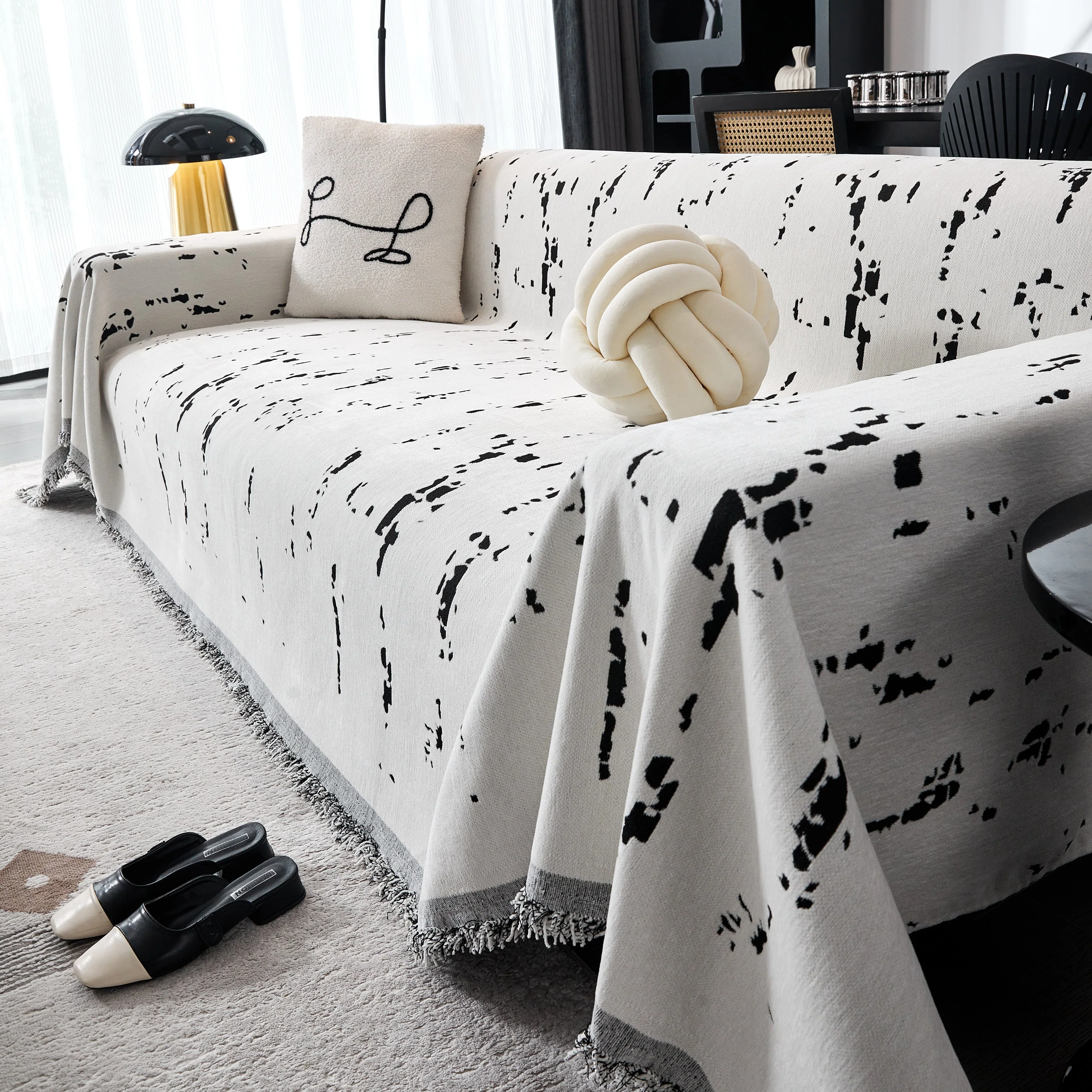 Couch Cover Reversible Chenille Sofa Slipcover for Sectional Multi-Use Decorative Couch Protector - Image 27