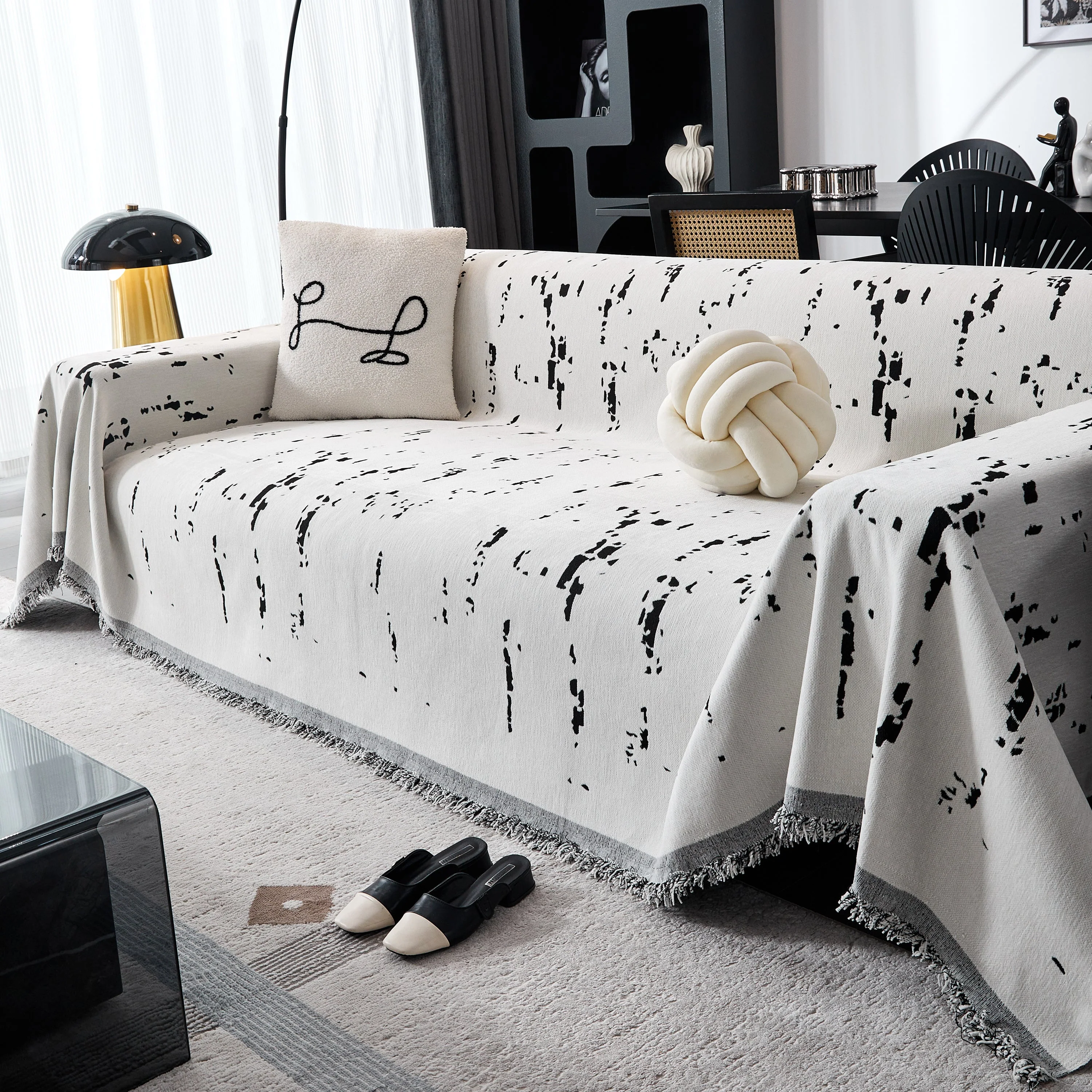 Couch Cover Reversible Chenille Sofa Slipcover for Sectional Multi-Use Decorative Couch Protector - Image 30