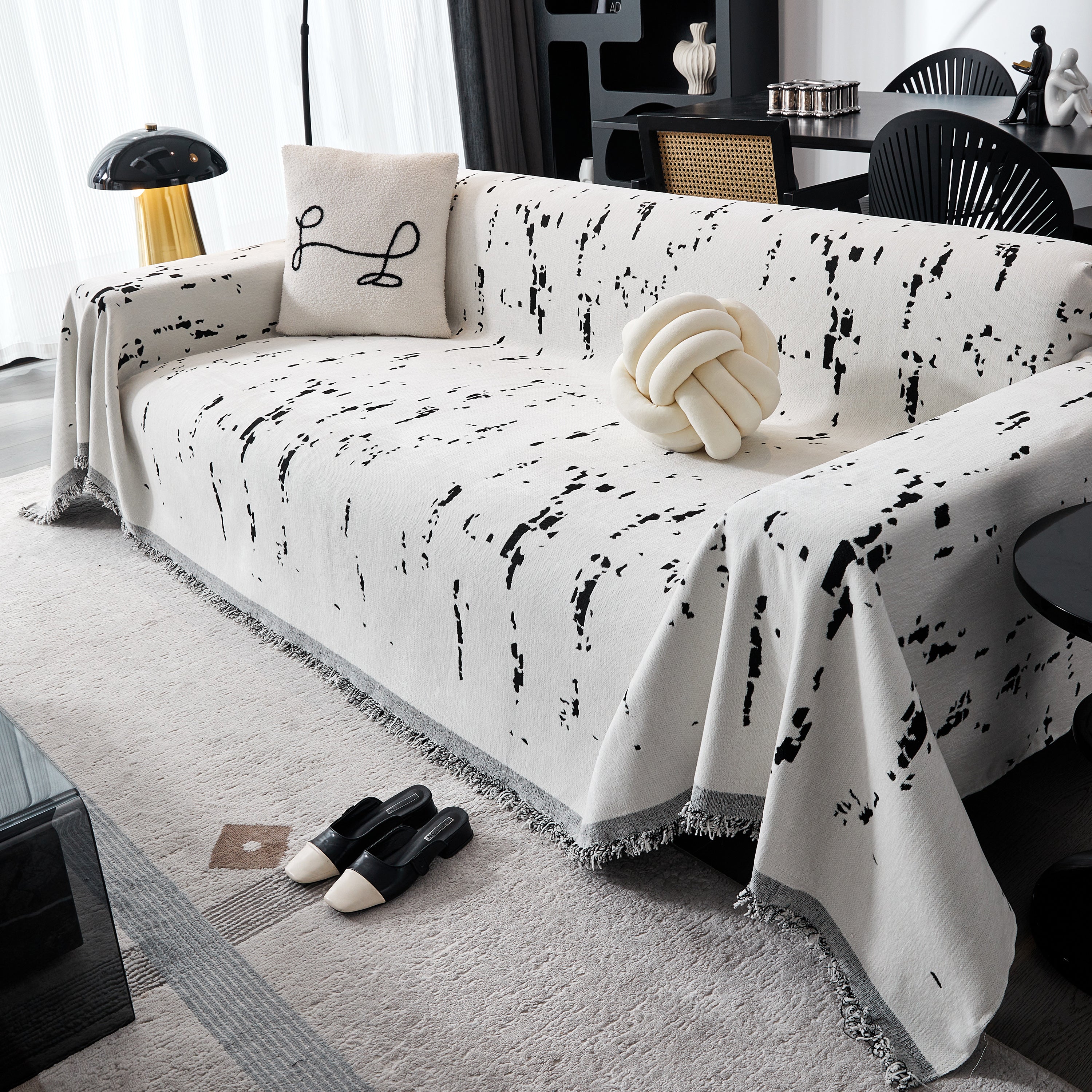 Couch Cover Reversible Chenille Sofa Slipcover for Sectional Multi-Use Decorative Couch Protector - Image 31
