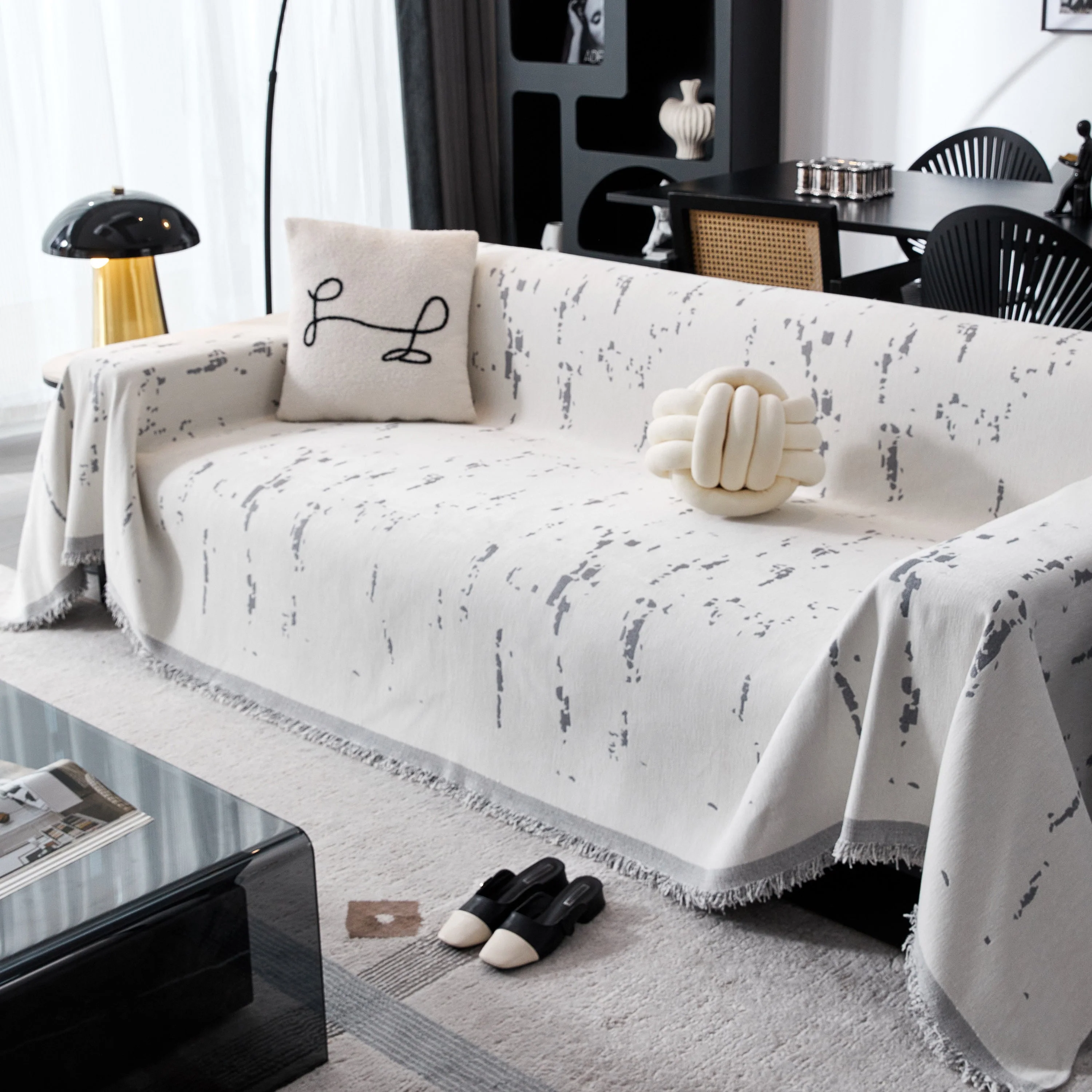 Couch Cover Reversible Chenille Sofa Slipcover for Sectional Multi-Use Decorative Couch Protector - Image 32