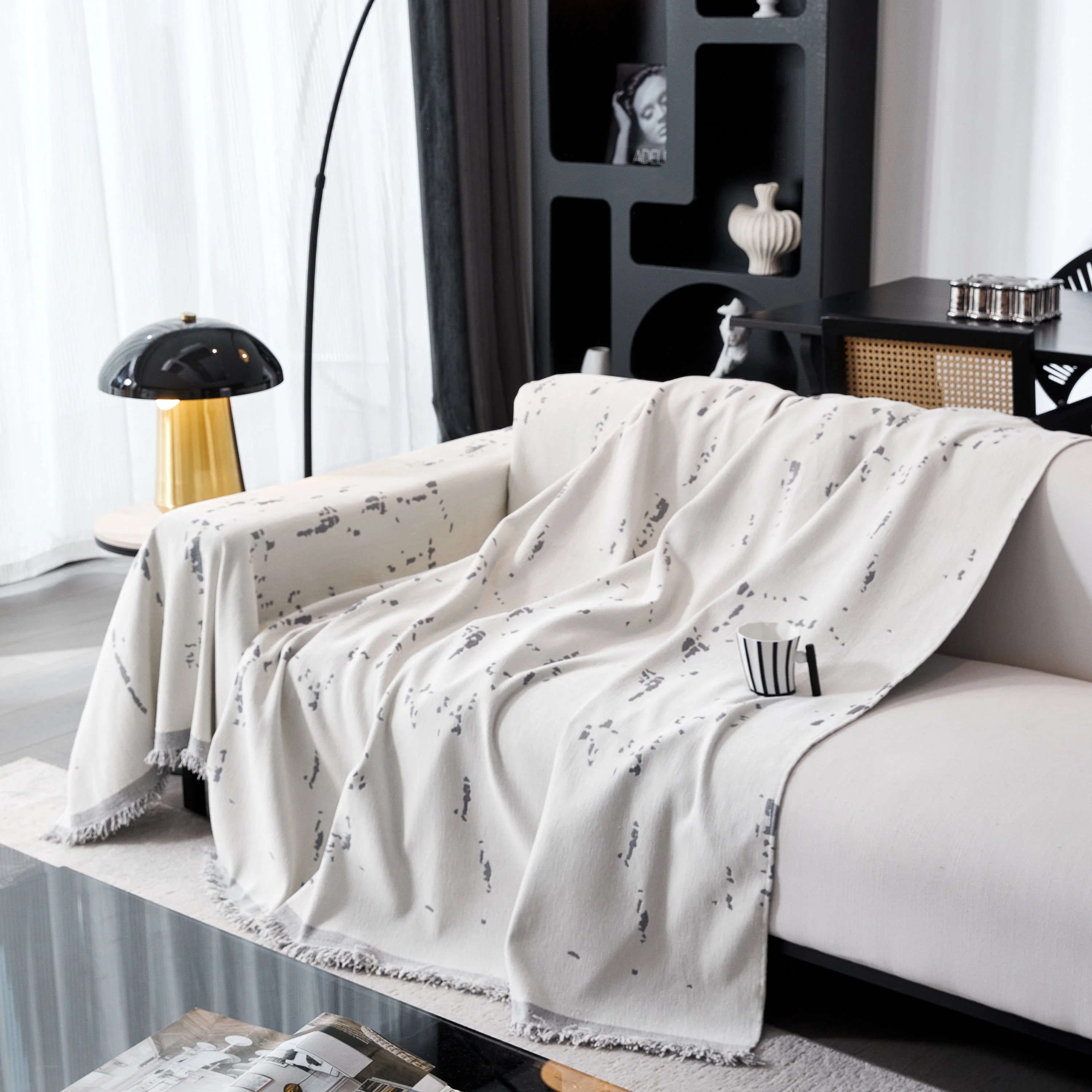 Couch Cover Reversible Chenille Sofa Slipcover for Sectional Multi-Use Decorative Couch Protector - Image 43