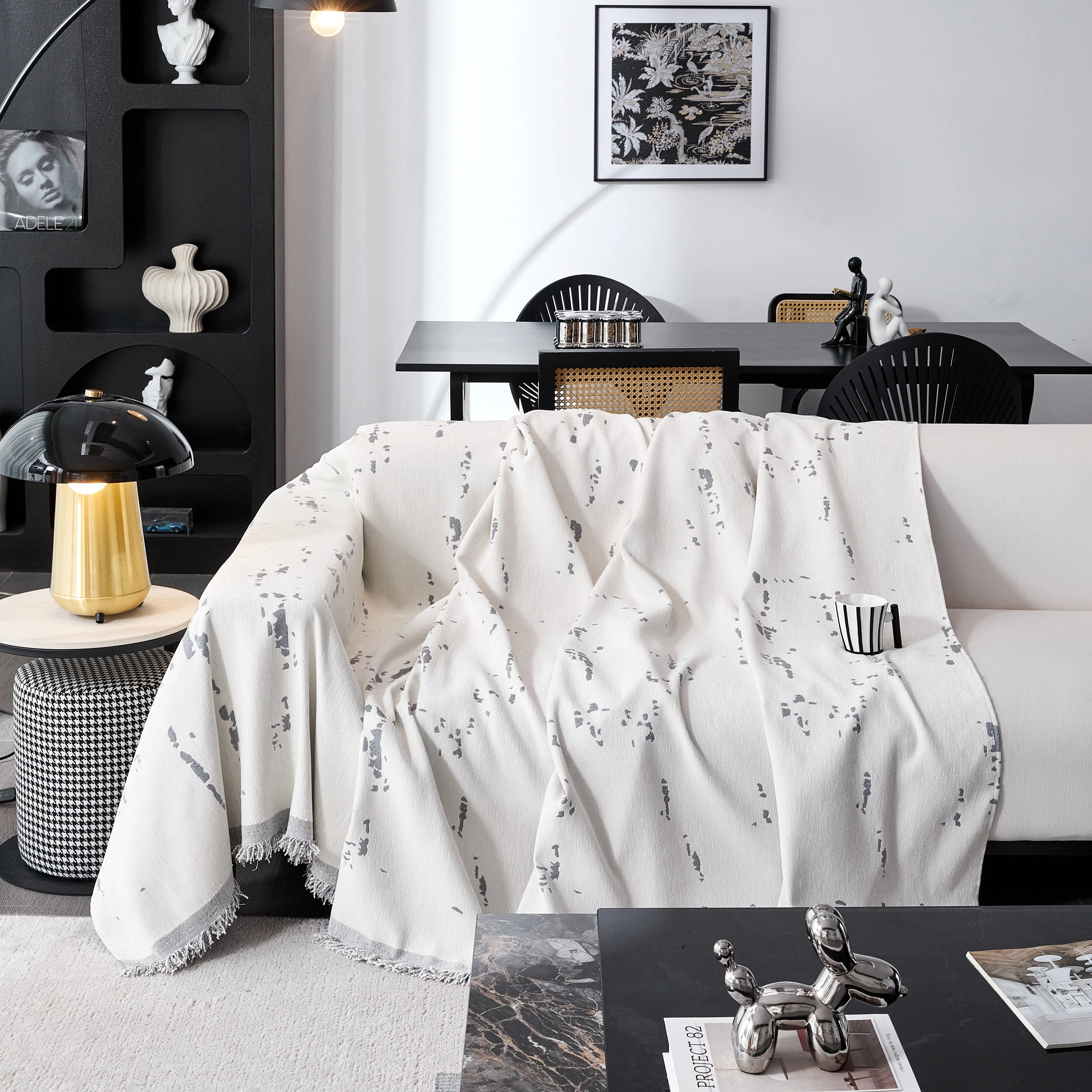 Couch Cover Reversible Chenille Sofa Slipcover for Sectional Multi-Use Decorative Couch Protector - Image 47