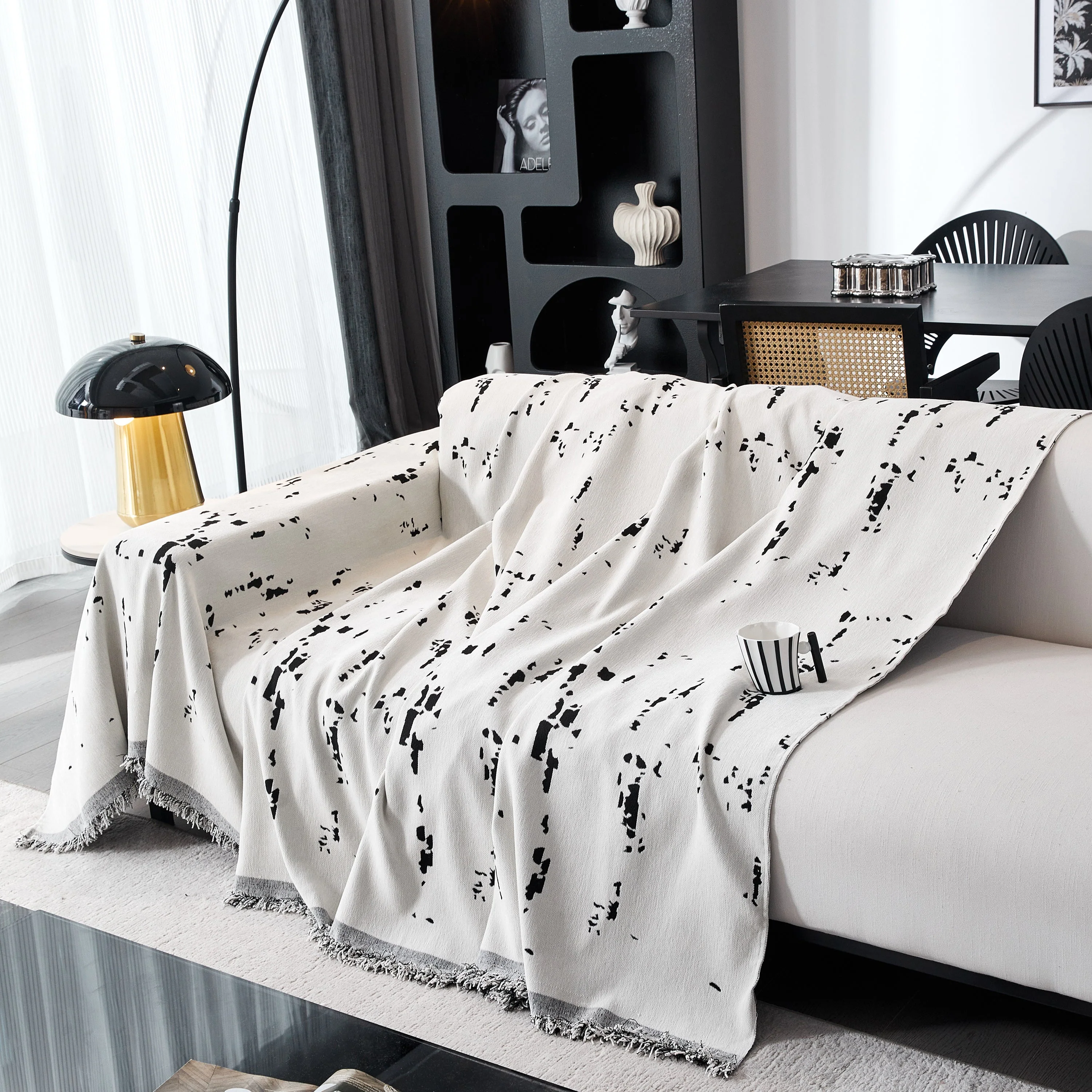 Couch Cover Reversible Chenille Sofa Slipcover for Sectional Multi-Use Decorative Couch Protector - Image 9