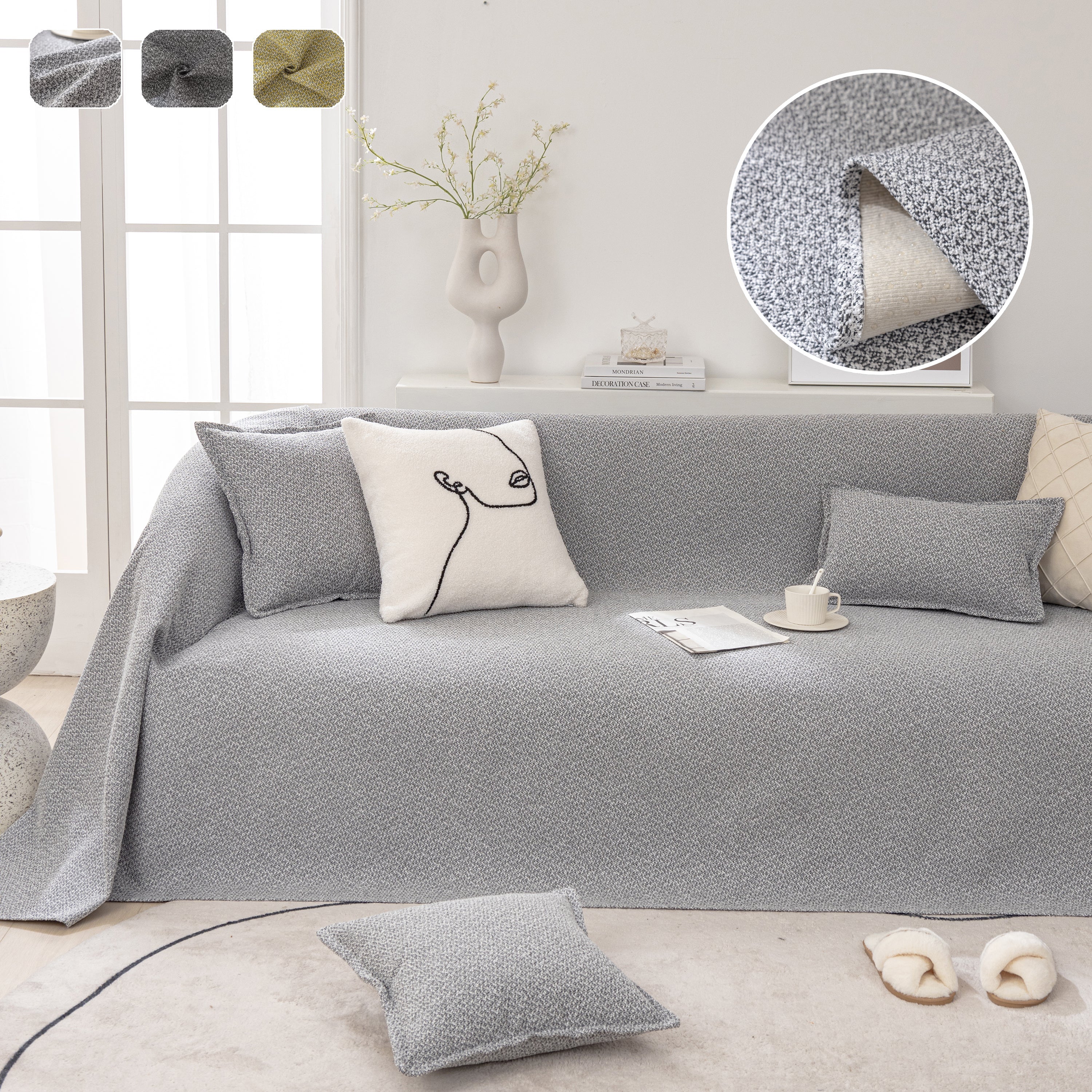 Couch Non Slip Covers for Sectionals, Sofa Cover Blanket, Extra Large Cover Throws for Couches - Image 11