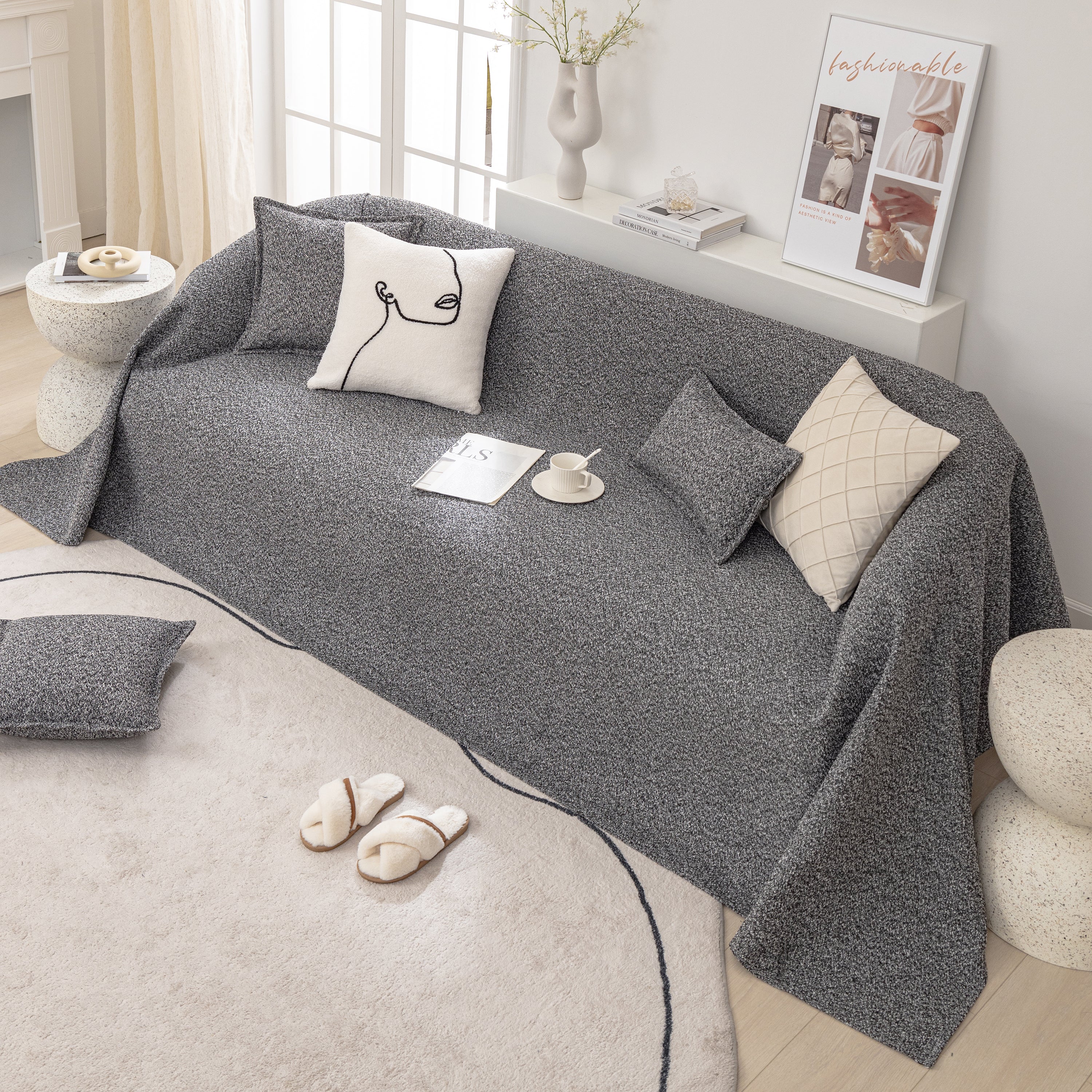 Couch Non Slip Covers for Sectionals, Sofa Cover Blanket, Extra Large Cover Throws for Couches - Image 23