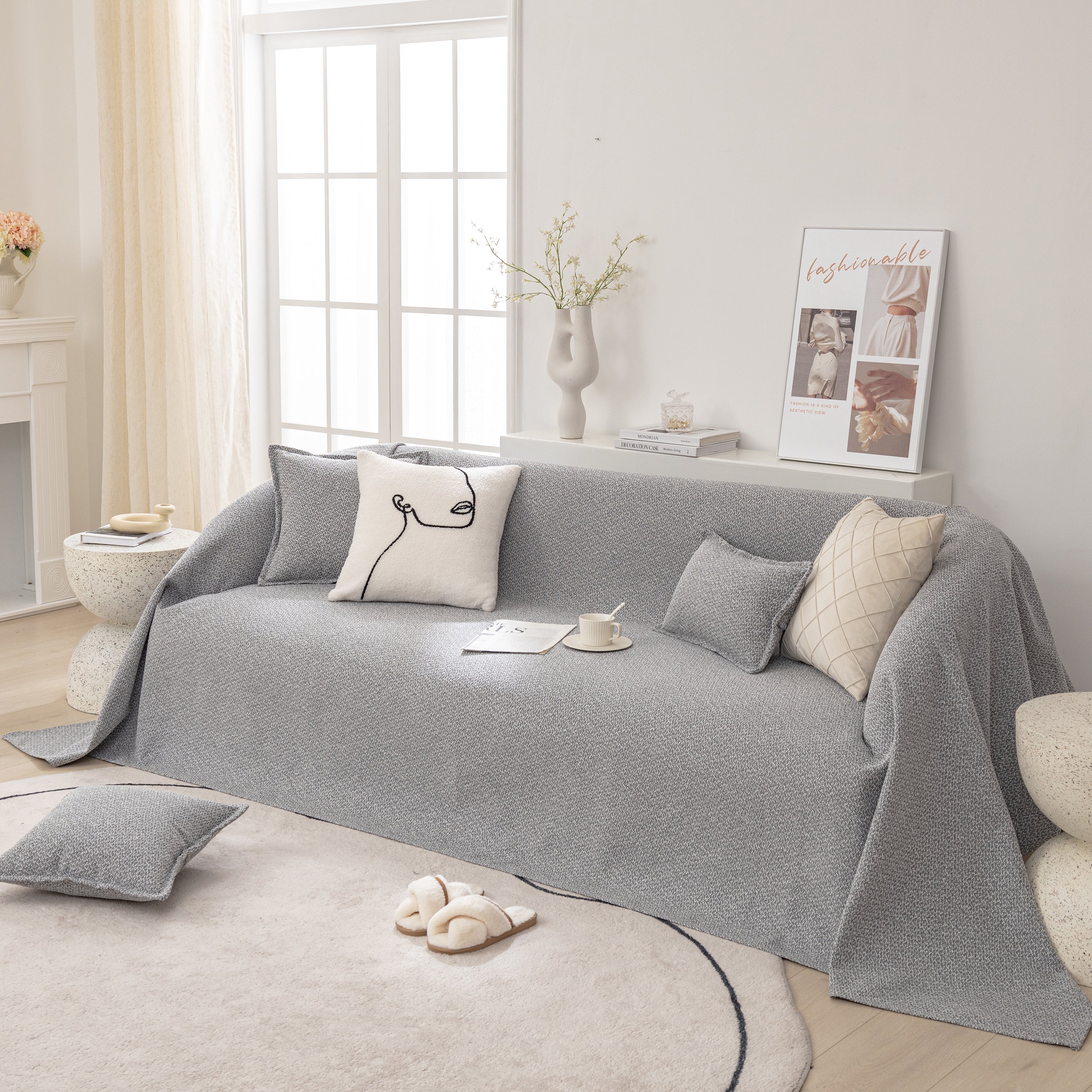 Couch Non Slip Covers for Sectionals, Sofa Cover Blanket, Extra Large Cover Throws for Couches - Image 7