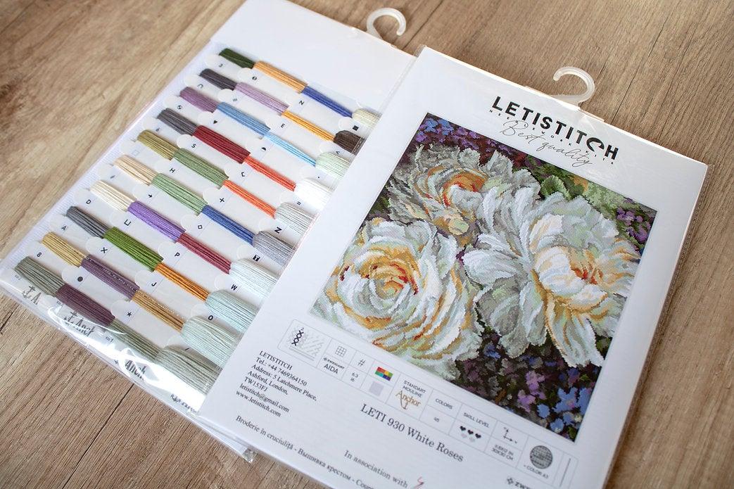 Counted Cross Stitch Kit White Roses Leti930 - Image 3