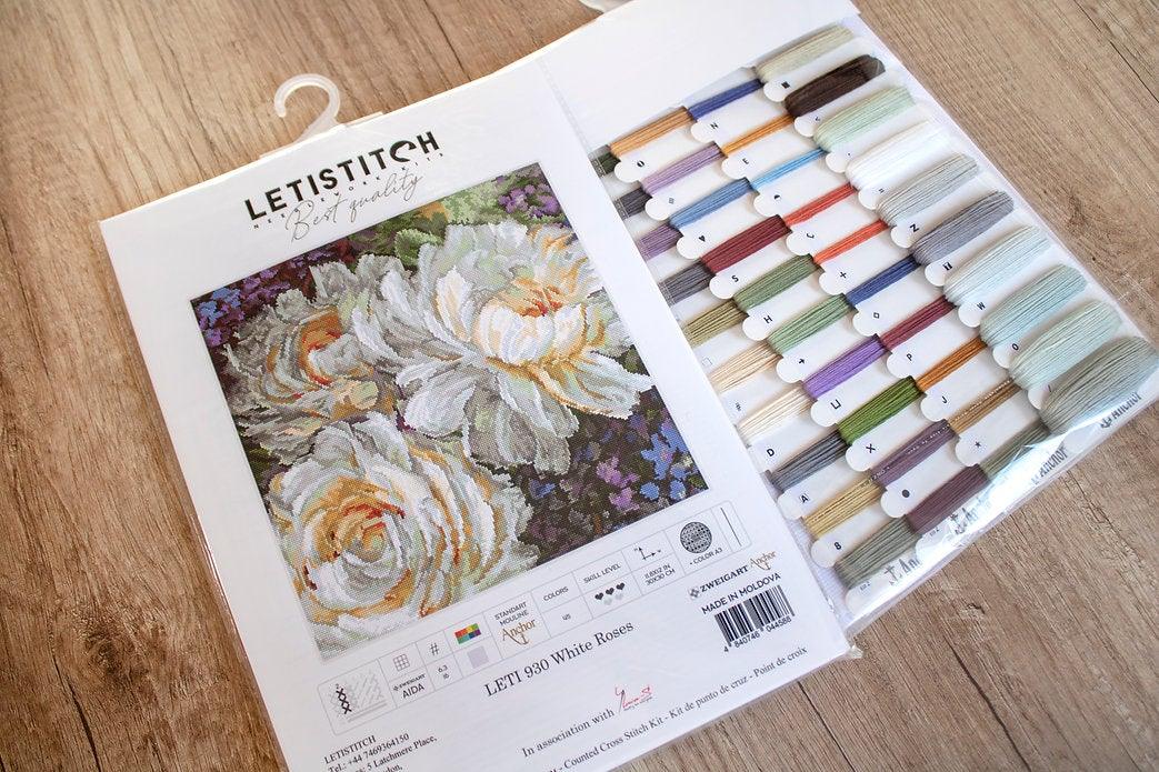 Counted Cross Stitch Kit White Roses Leti930 - Image 8