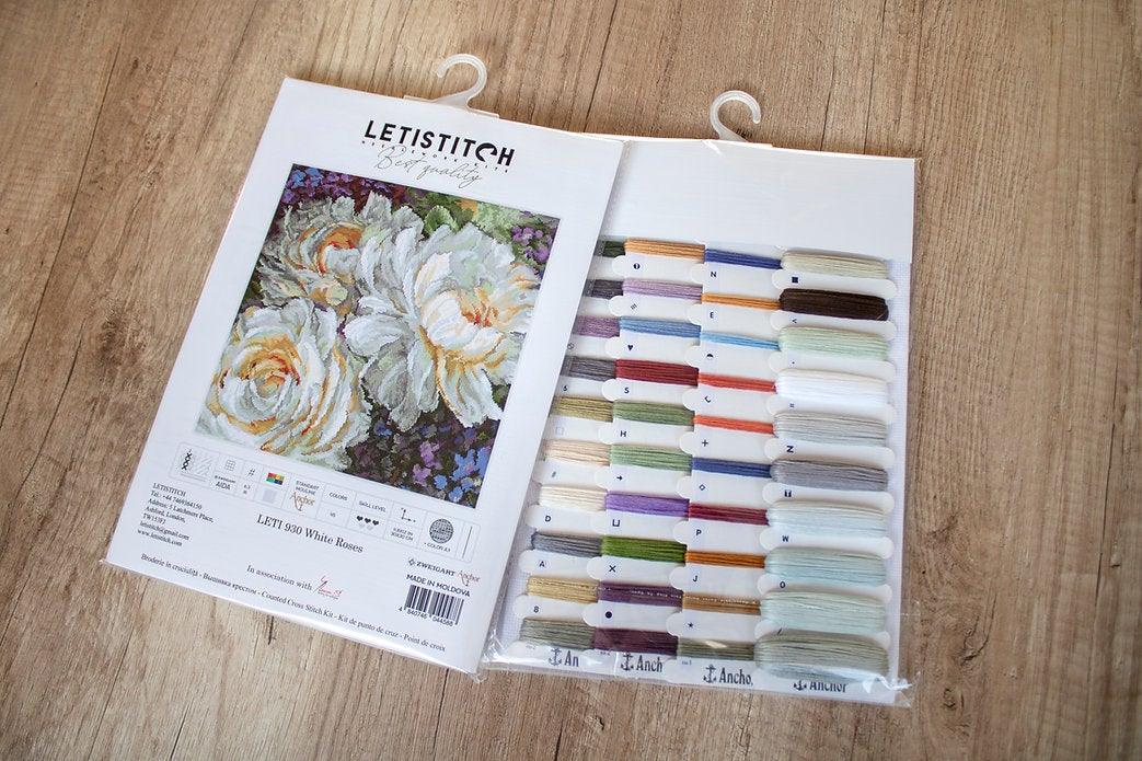 Counted Cross Stitch Kit White Roses Leti930 - Image 9