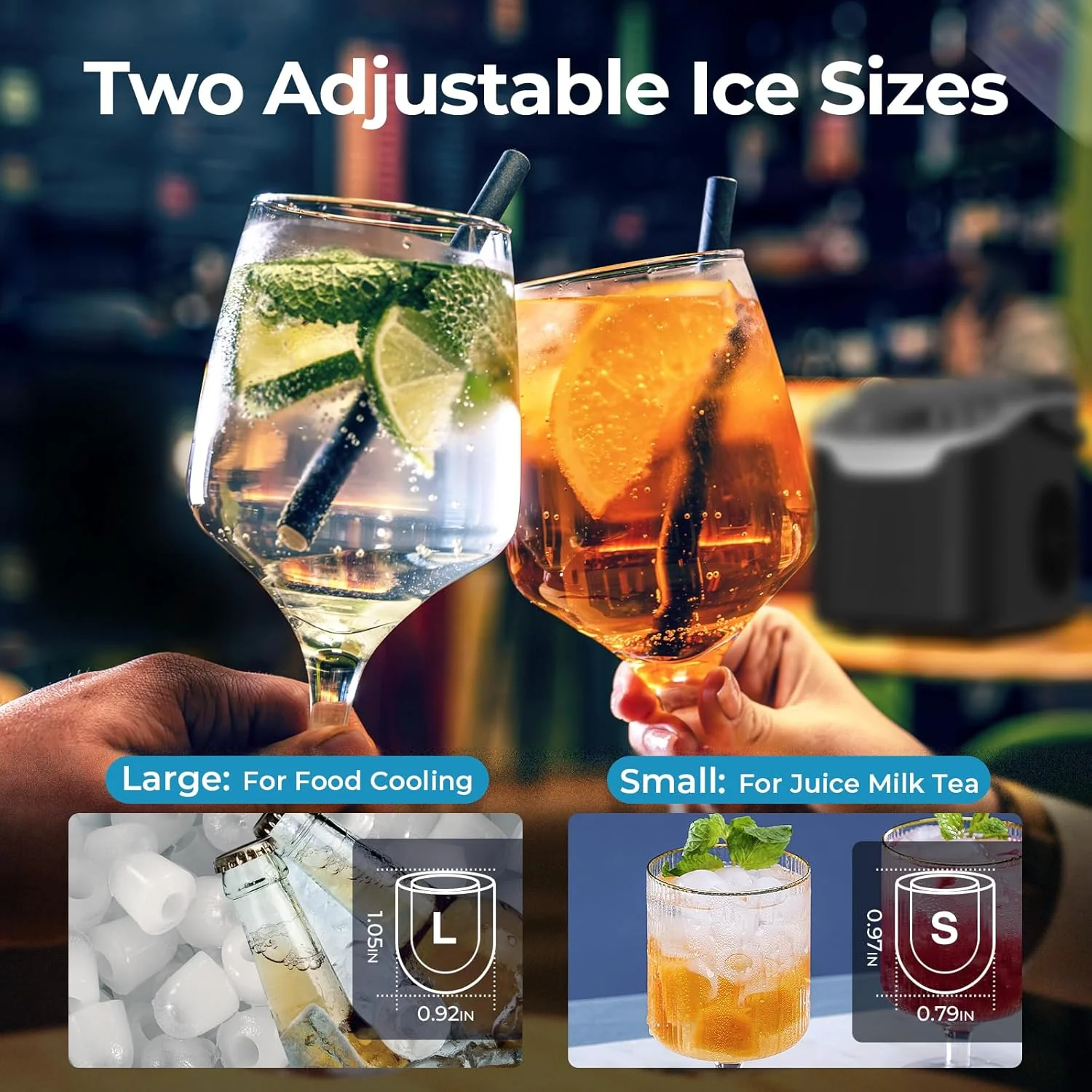 Countertop Ice Maker, 26 lbs/Day ice Production 58012RIM0 - Image 19