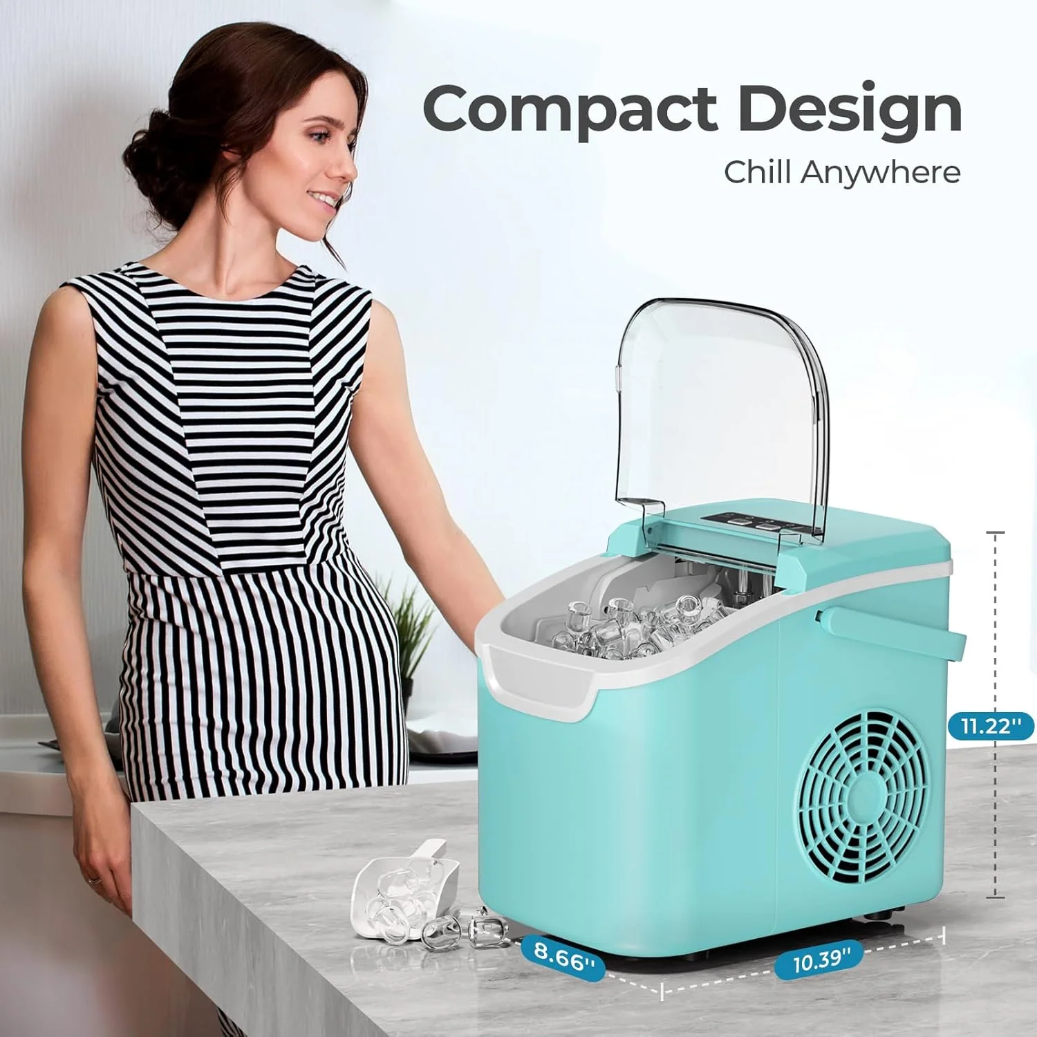 Countertop Ice Maker, 26 lbs/Day ice Production 58012RIM0 - Image 31
