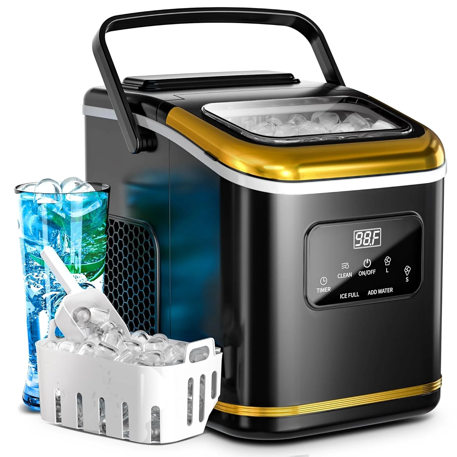 Countertop Ice Maker 9 Bullet Ice Cubes in 6 Mins,  Z5812K - Image 22
