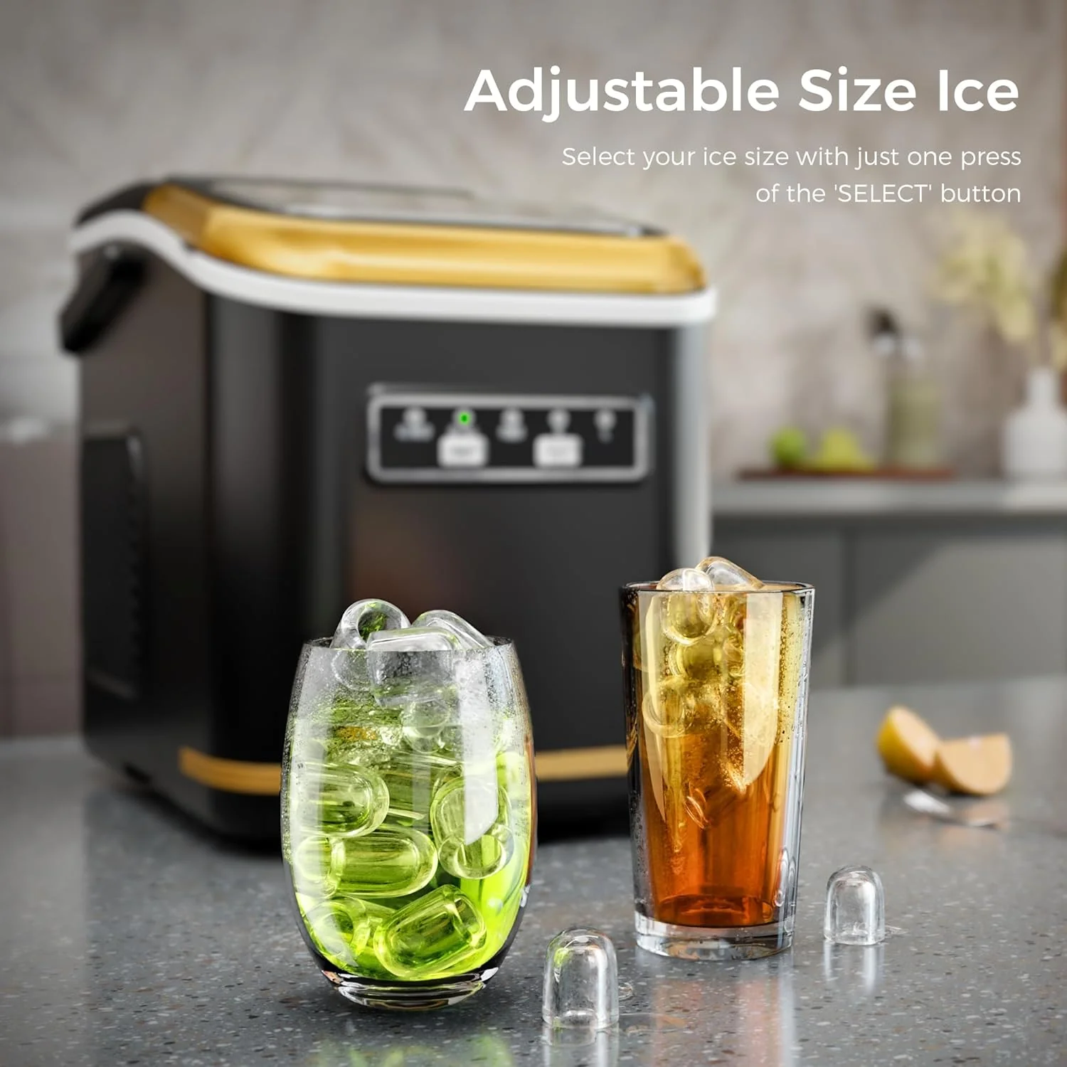 Countertop Ice Maker 9 Bullet Ice Cubes in 6 Mins,  Z5812K - Image 5
