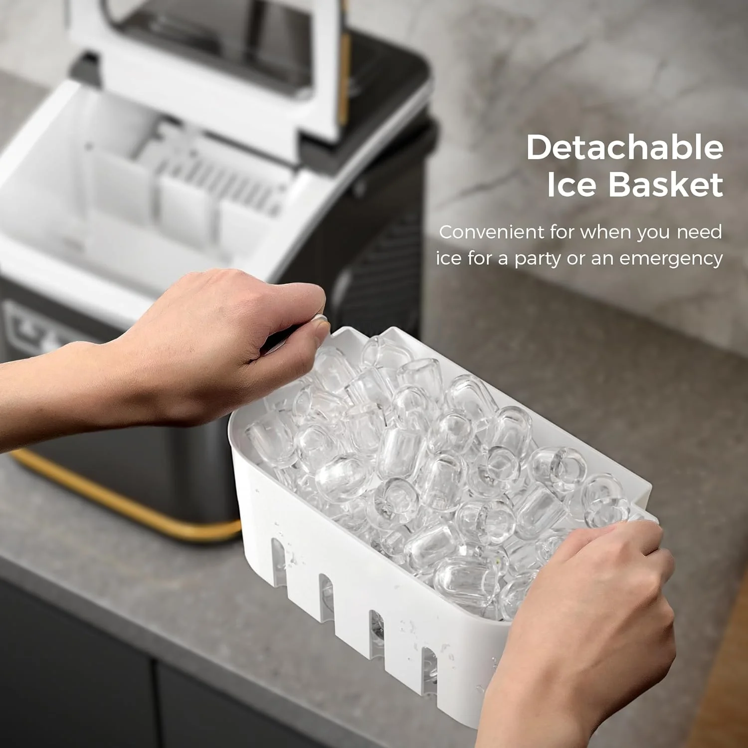 Countertop Ice Maker 9 Bullet Ice Cubes in 6 Mins,  Z5812K - Image 6