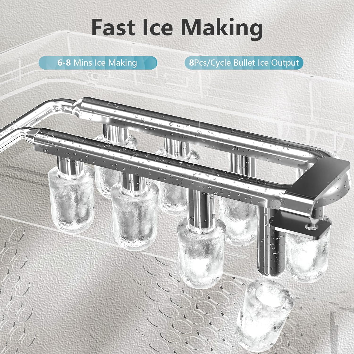 Countertop Ice Maker,Portable Ice Machine with Handle,for Home/Kitchen/Camping/RV Z3424-BLACK - Image 13