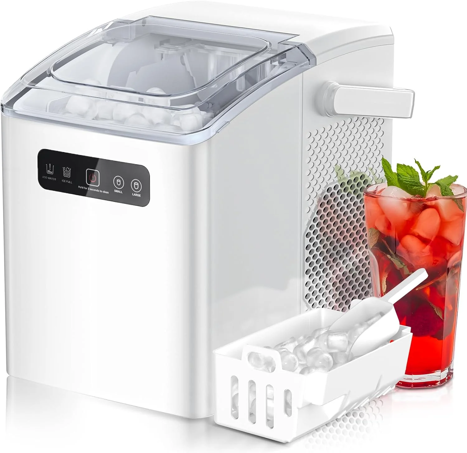 Countertop Ice Maker,Portable Ice Machine with Handle,for Home/Kitchen/Camping/RV Z3424-BLACK - Image 8