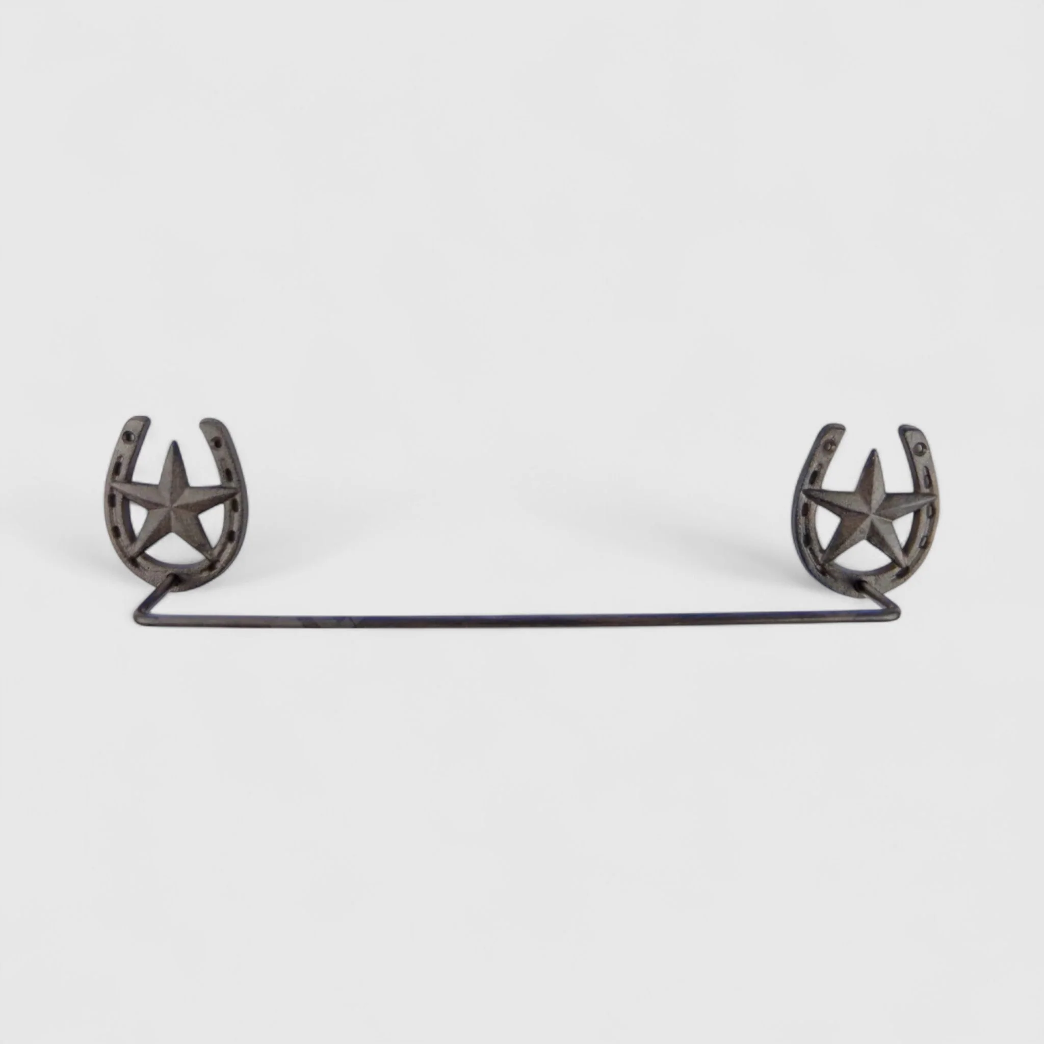 Country Cast Iron Horseshoe Towel Rack - Western Farmhouse Decor - Image 2