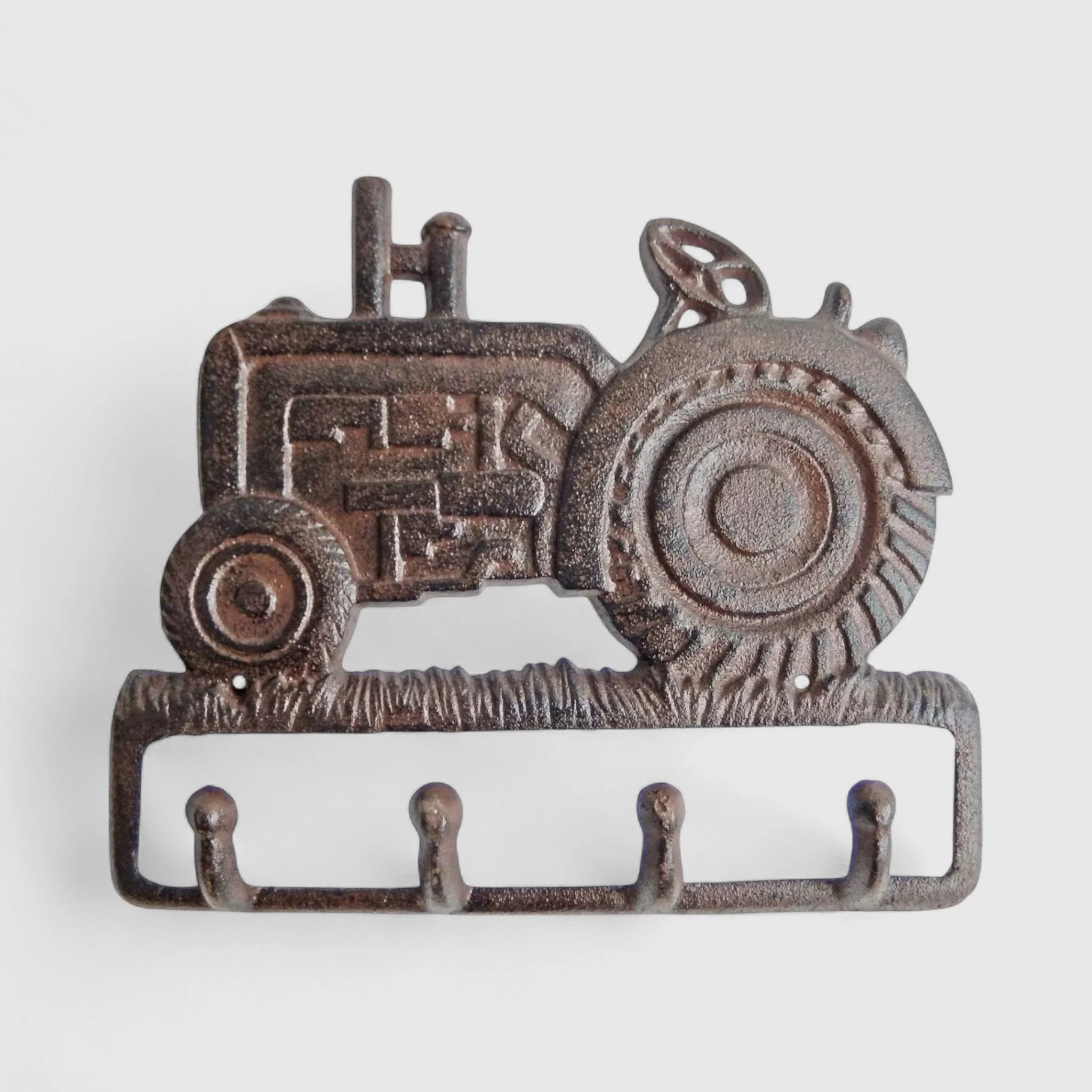 Country Charm Cast Iron Tractor 4 Hook - Farmhouse Wall Organizer - Image 2