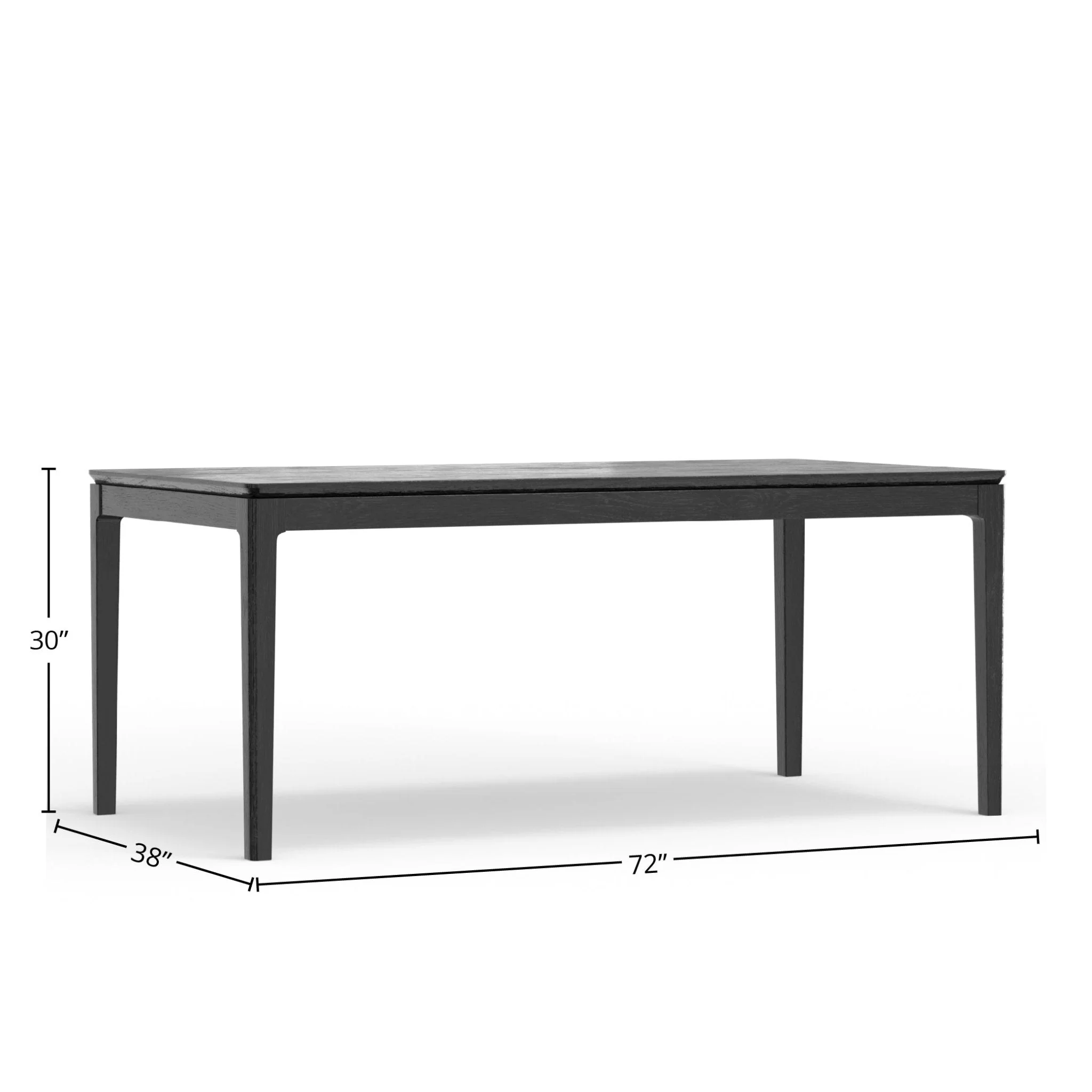 Cove Rectangular Dining Table, Vintage Black - Image 9