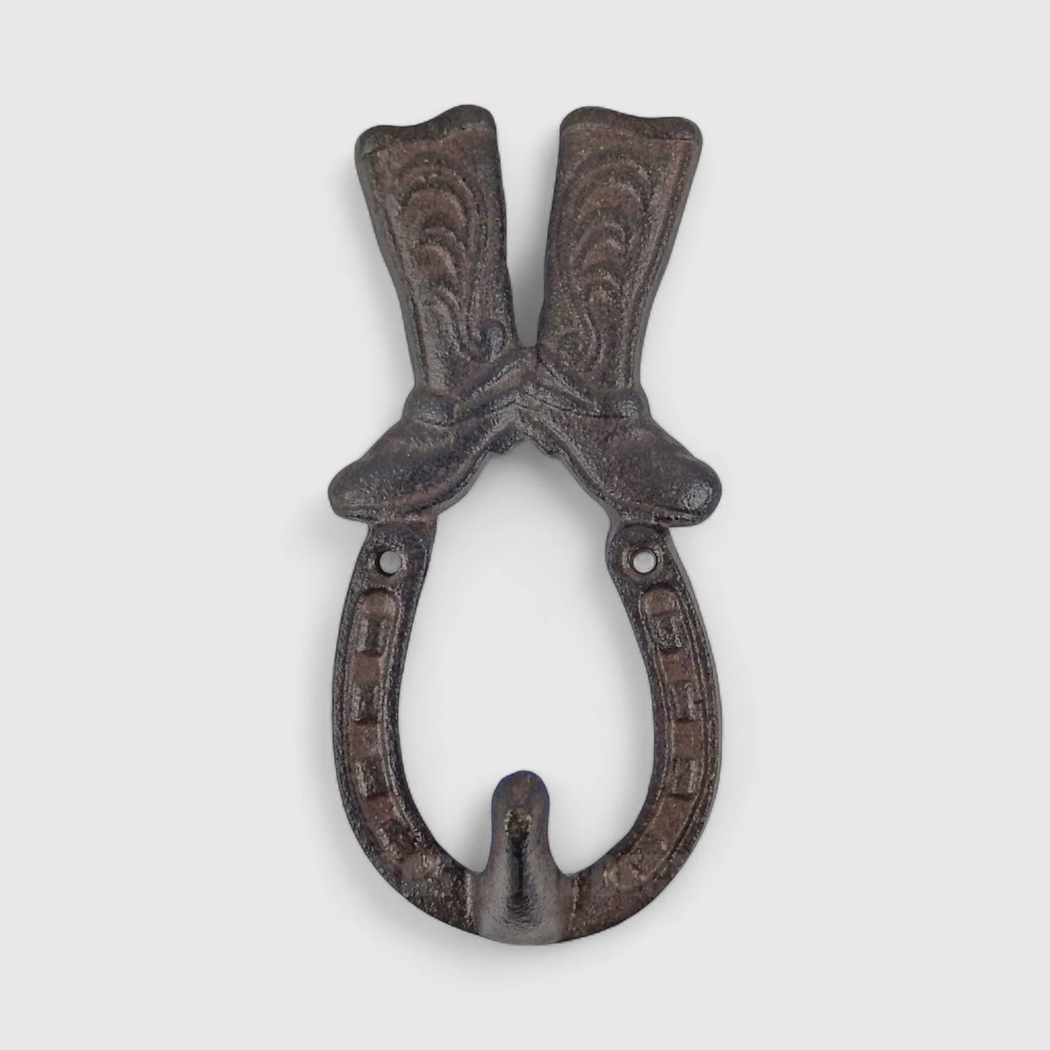Cowboy Chic Cast Iron Boot Hook - Western Decor Hanger - Image 2