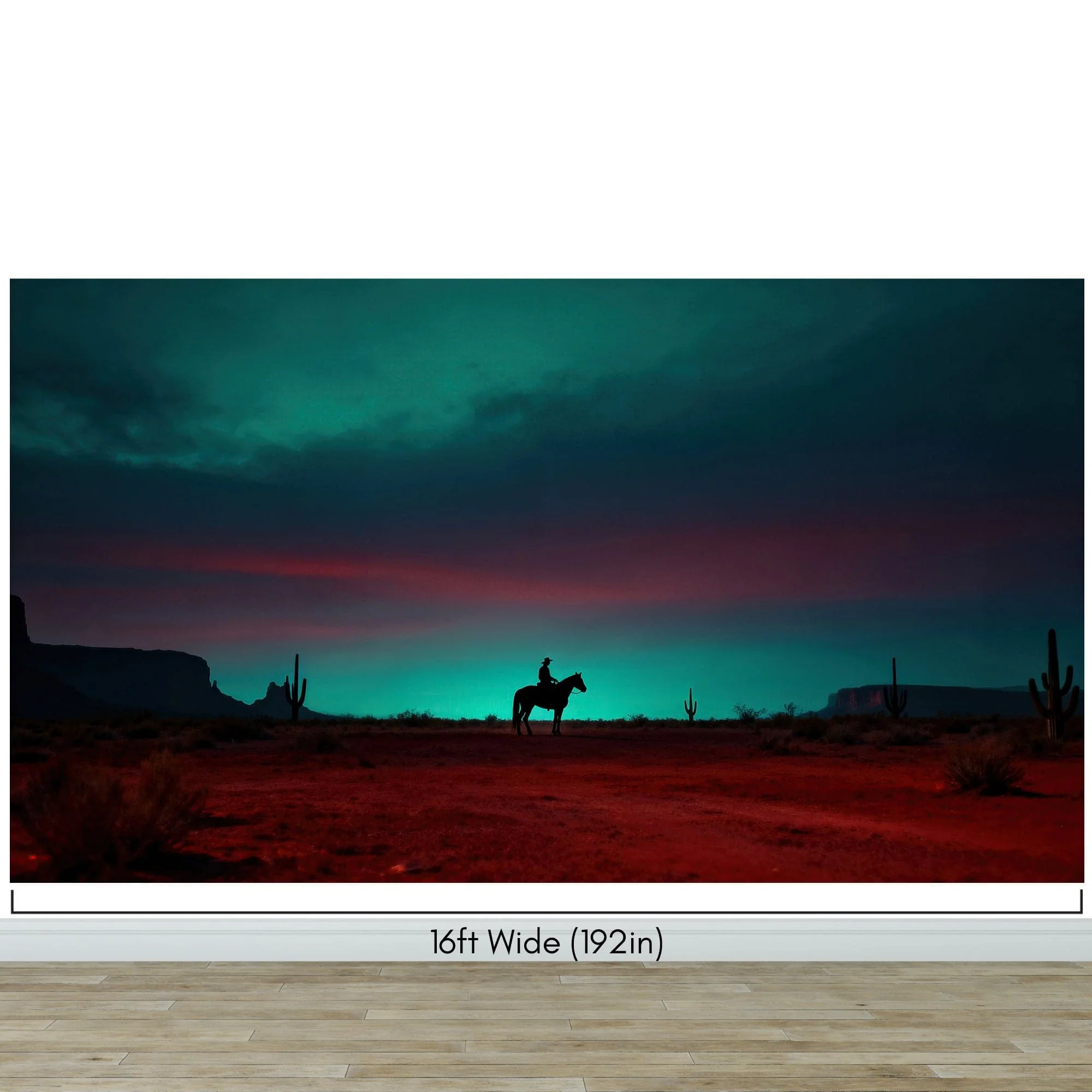 Cowboy on Horse Western Theme Wall Mural. #7068 - Image 13