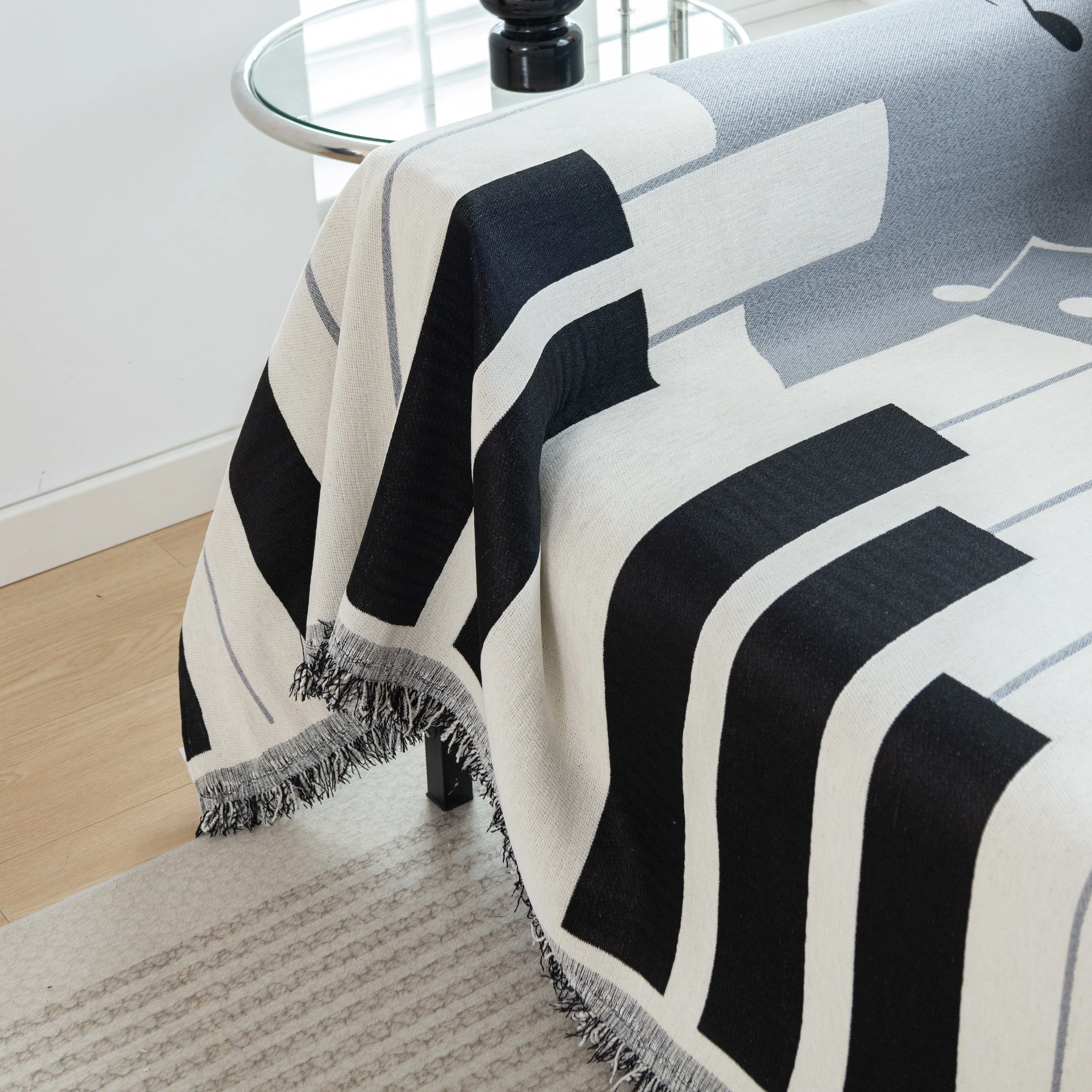 Cozy Chenille Dynamic Notes Sectional Couch Cover Blanket, Perfect Couch Throw Covers for Pets - Image 16