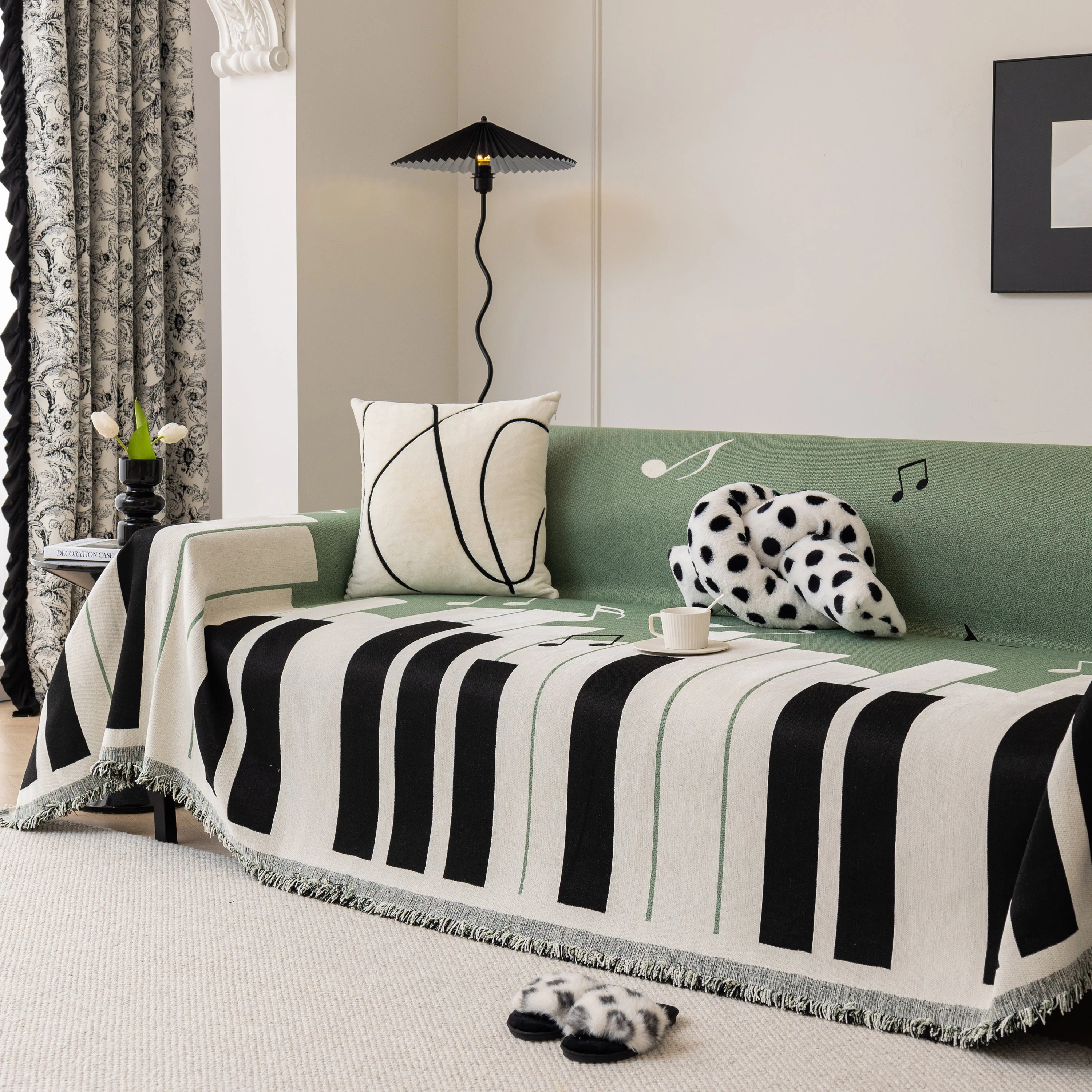 Cozy Chenille Dynamic Notes Sectional Couch Cover Blanket, Perfect Couch Throw Covers for Pets - Image 31