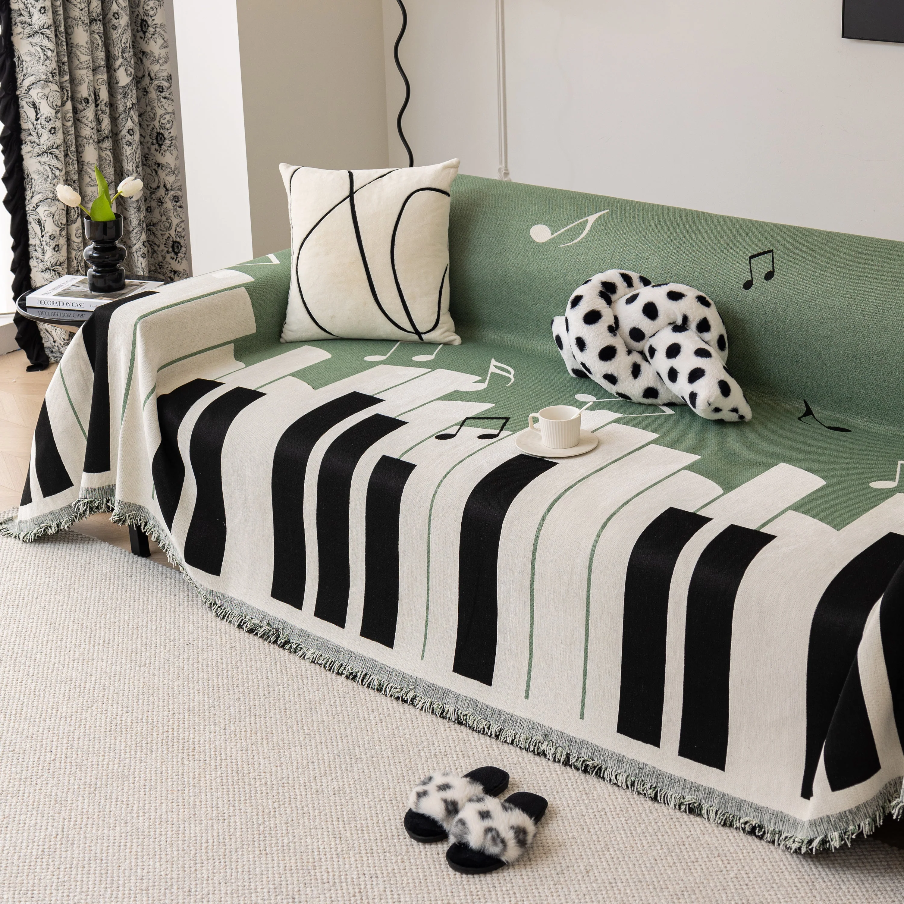 Cozy Chenille Dynamic Notes Sectional Couch Cover Blanket, Perfect Couch Throw Covers for Pets - Image 32
