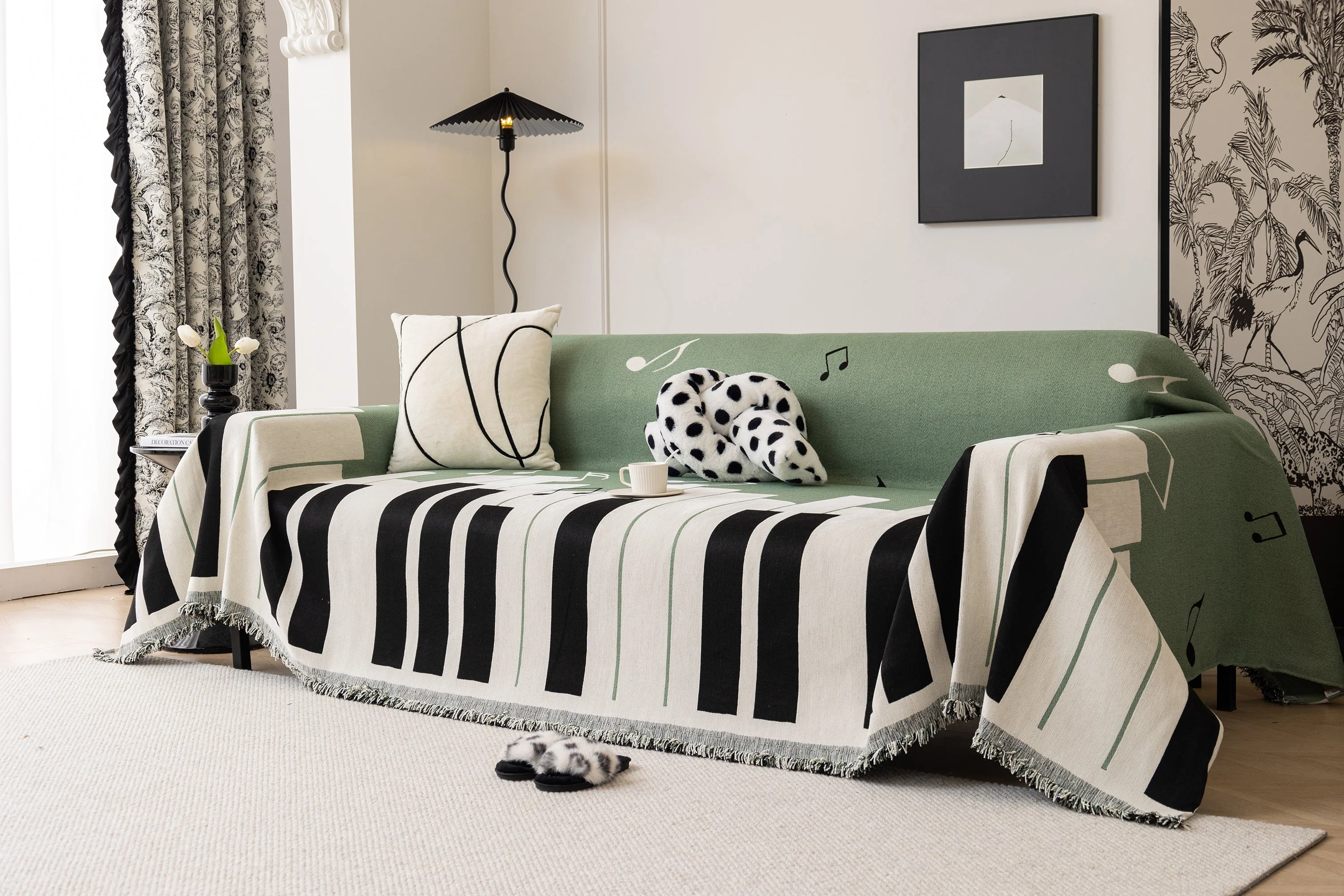 Cozy Chenille Dynamic Notes Sectional Couch Cover Blanket, Perfect Couch Throw Covers for Pets - Image 34