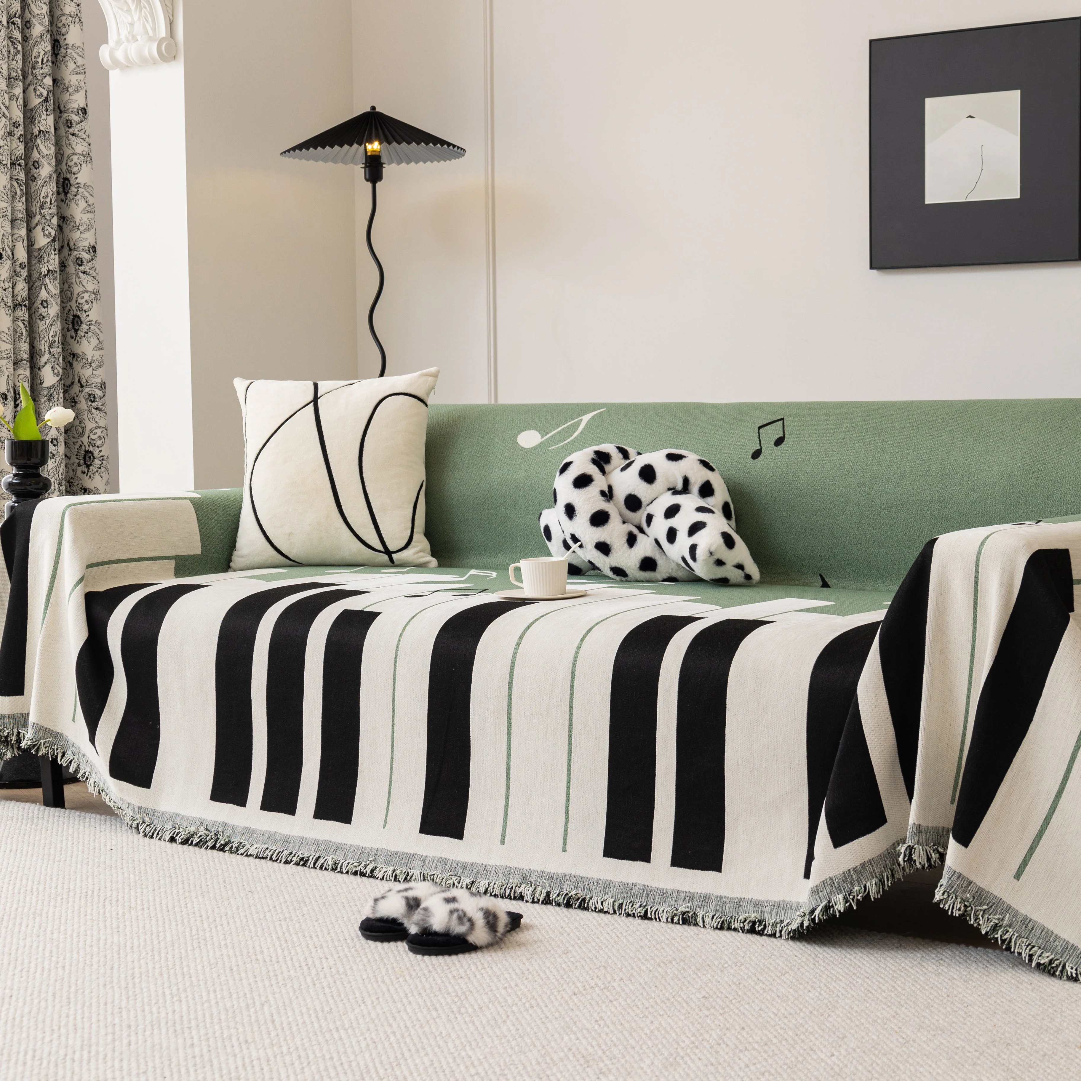 Cozy Chenille Dynamic Notes Sectional Couch Cover Blanket, Perfect Couch Throw Covers for Pets - Image 35