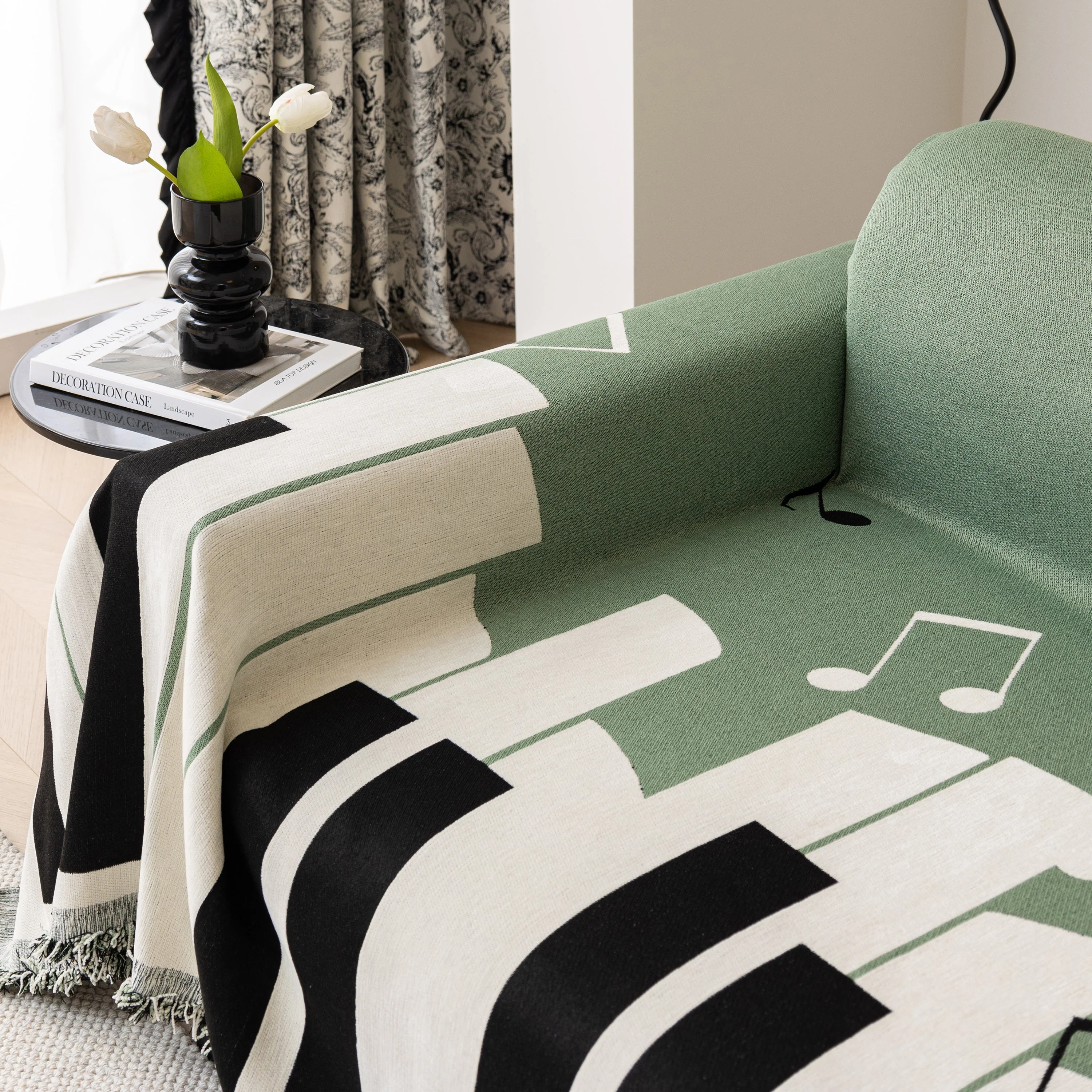 Cozy Chenille Dynamic Notes Sectional Couch Cover Blanket, Perfect Couch Throw Covers for Pets - Image 50
