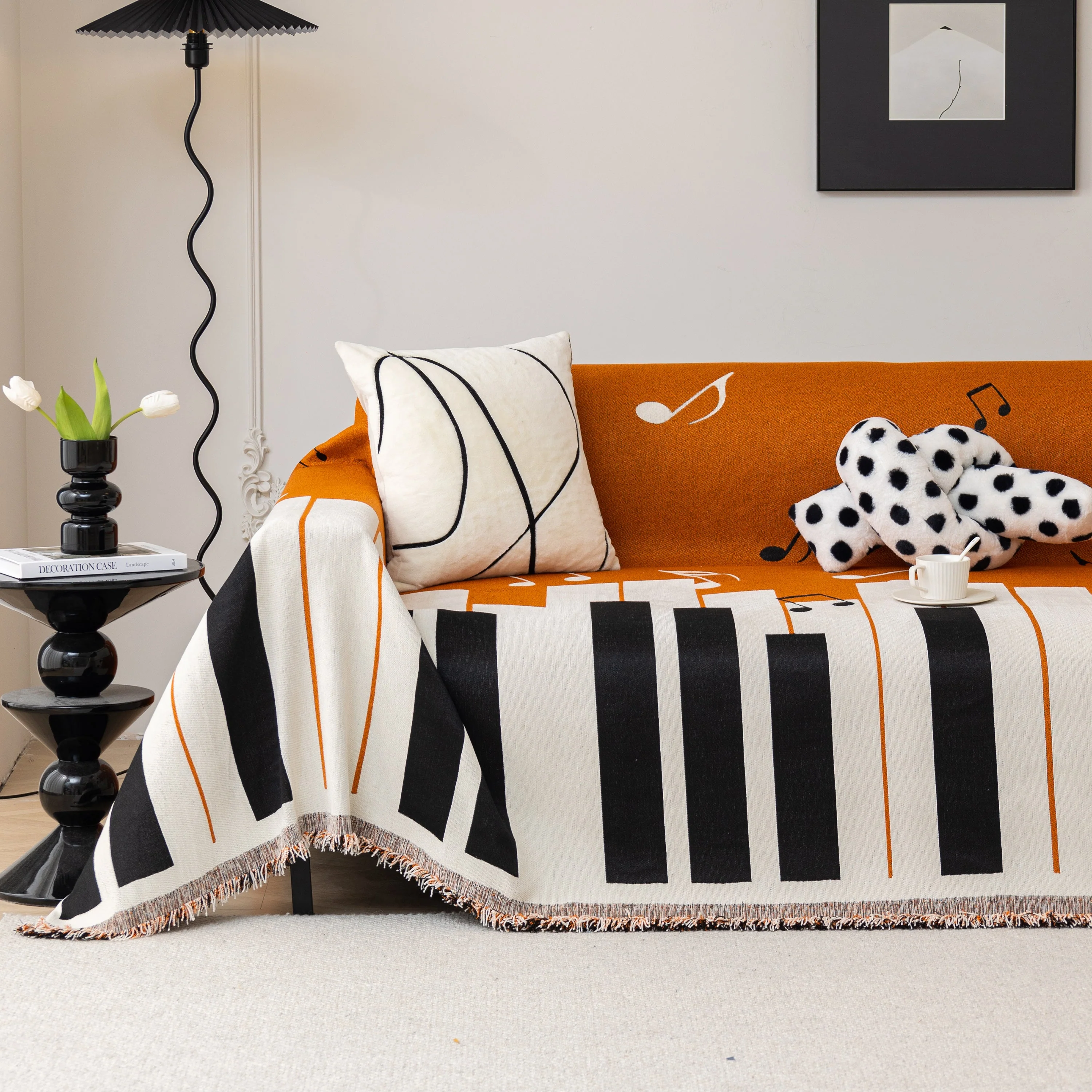 Cozy Chenille Dynamic Notes Sectional Couch Cover Blanket, Perfect Couch Throw Covers for Pets - Image 68